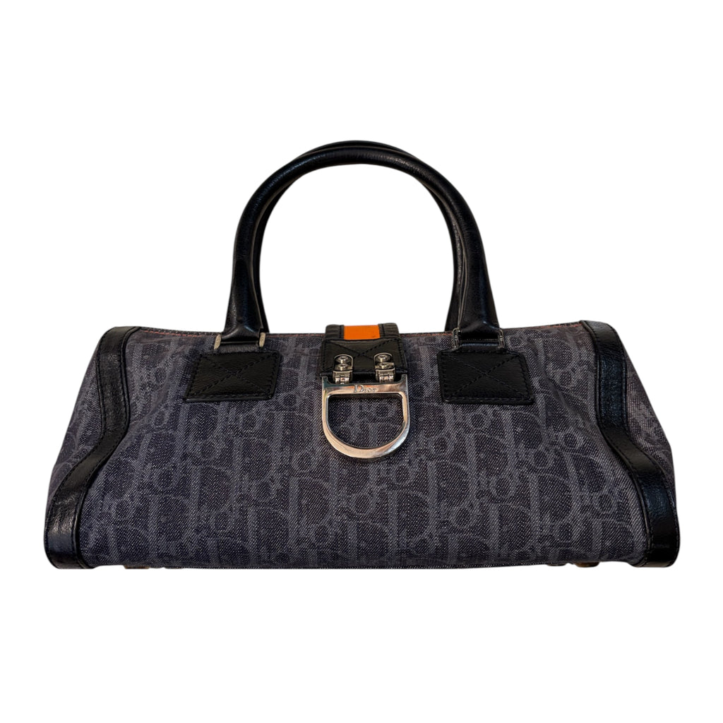 Christian Dior 2005 Flight Canvas Boston Bag