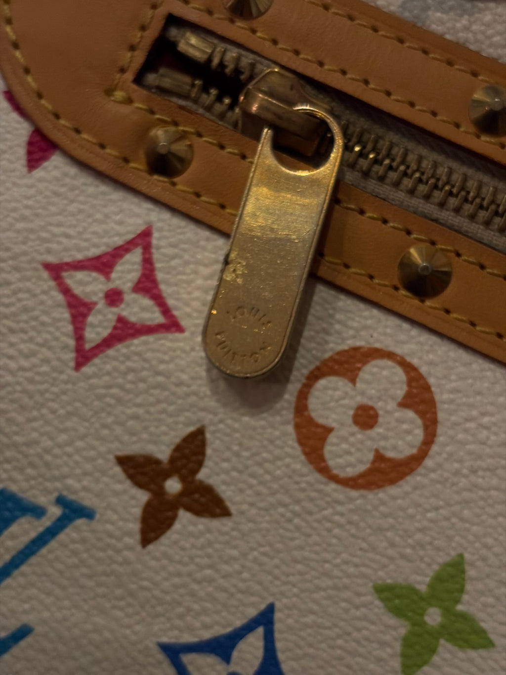 Louis Vuitton Takashi Murakami White Monogram Multicolor Handbag