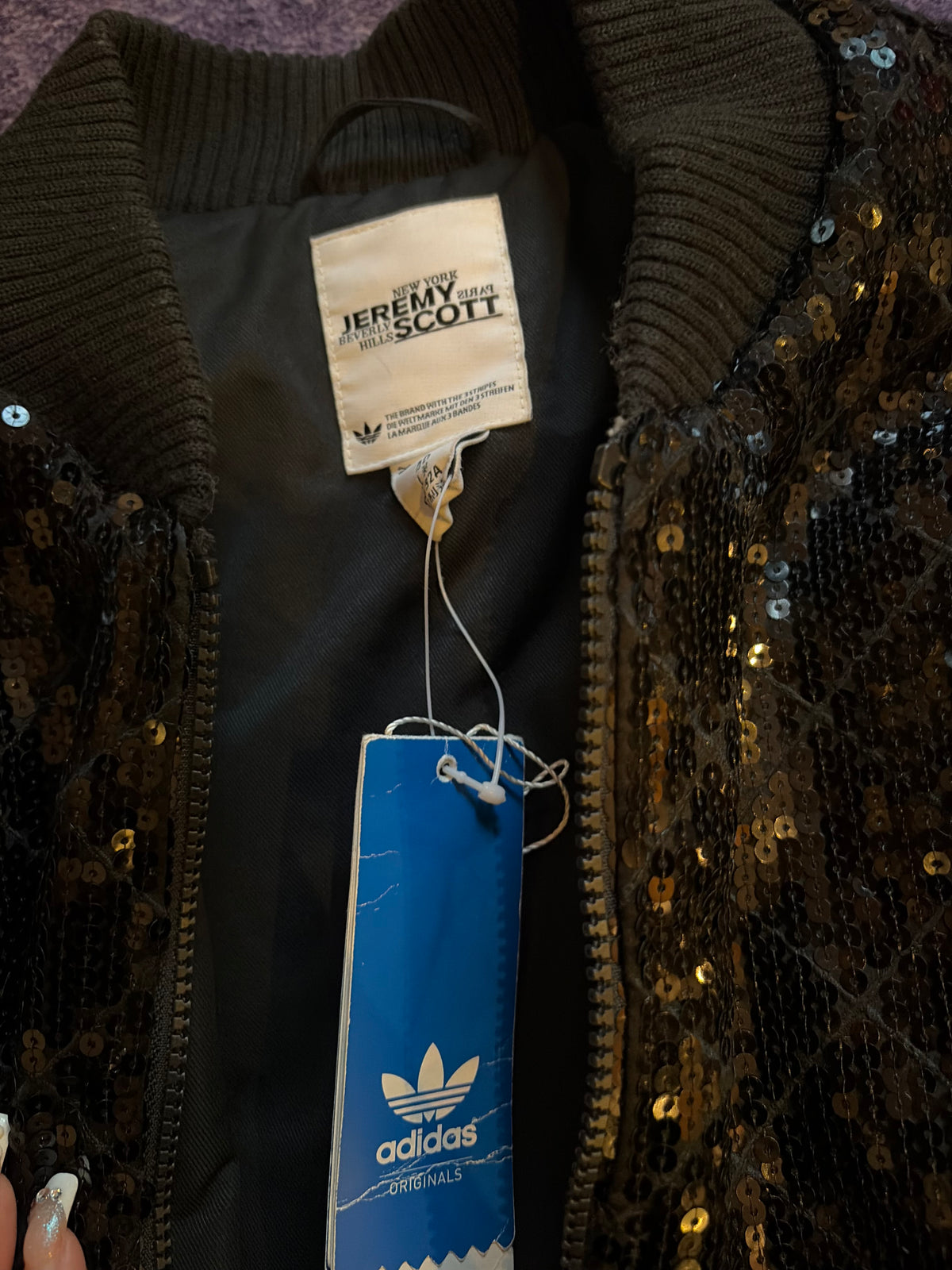 Jeremy Scott x Adidas Sequin Bomber Jacket