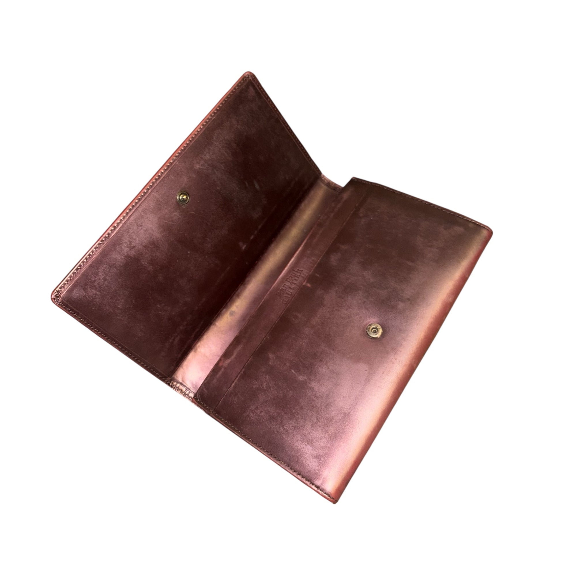 Jean Paul Gaultier Embossed Rose Long Wallet
