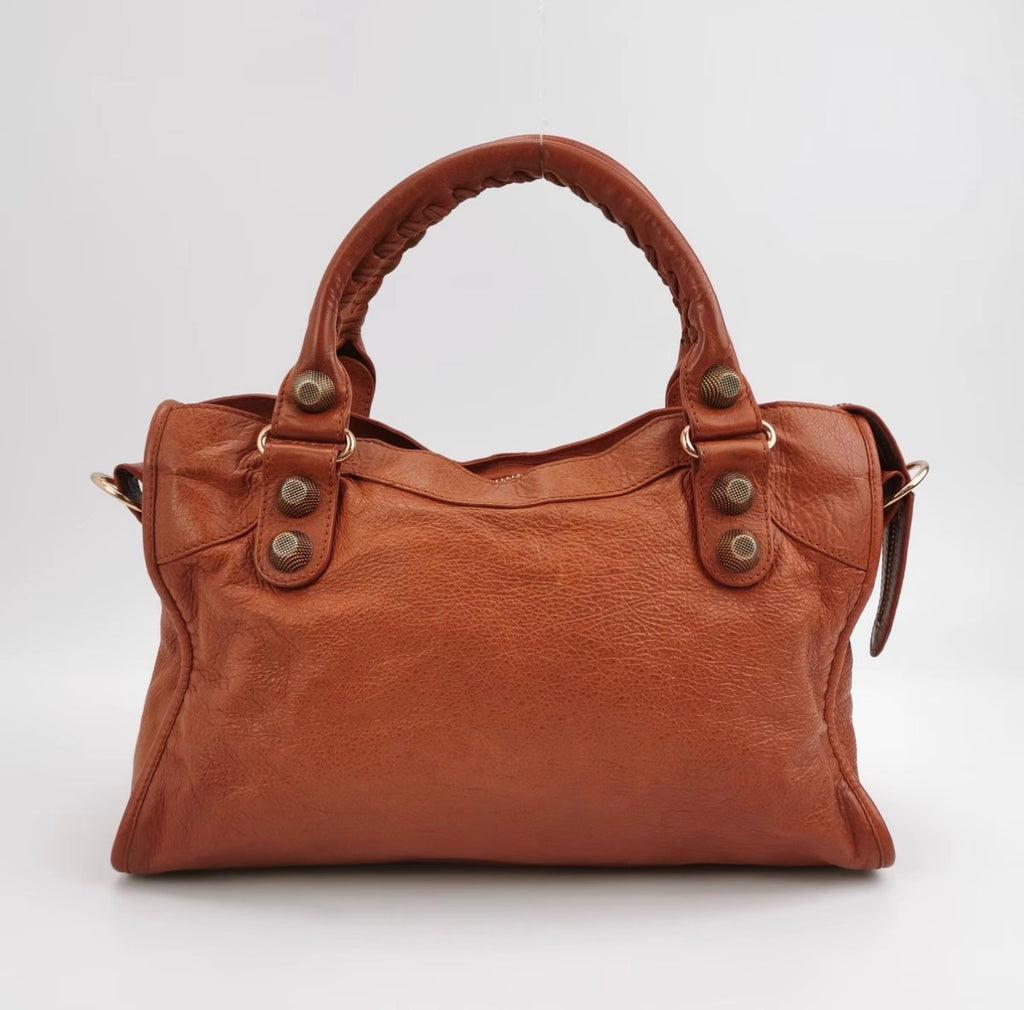 Balenciaga Brown Leather City Bag
