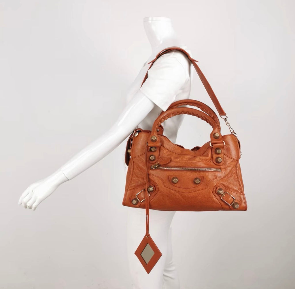 Balenciaga Brown Leather City Bag