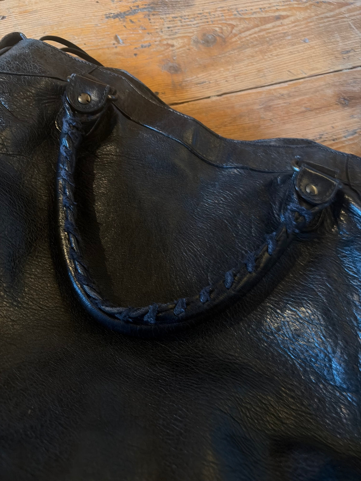 Balenciaga Velo Black Leather HandBag