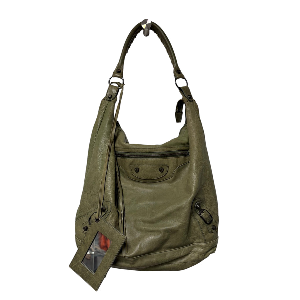 Balenciaga City Hobo Bag In Green
