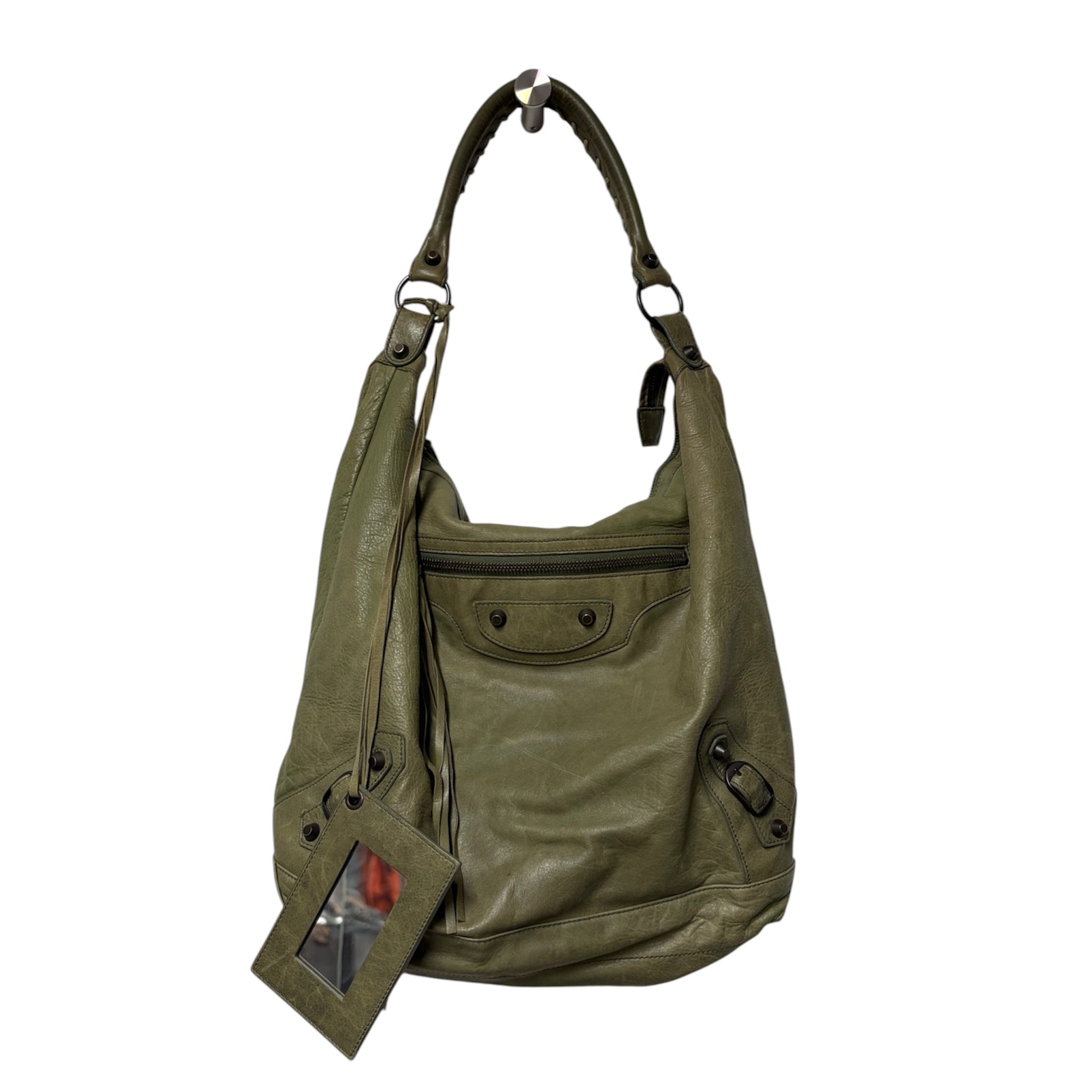 Balenciaga City Hobo Bag In Green