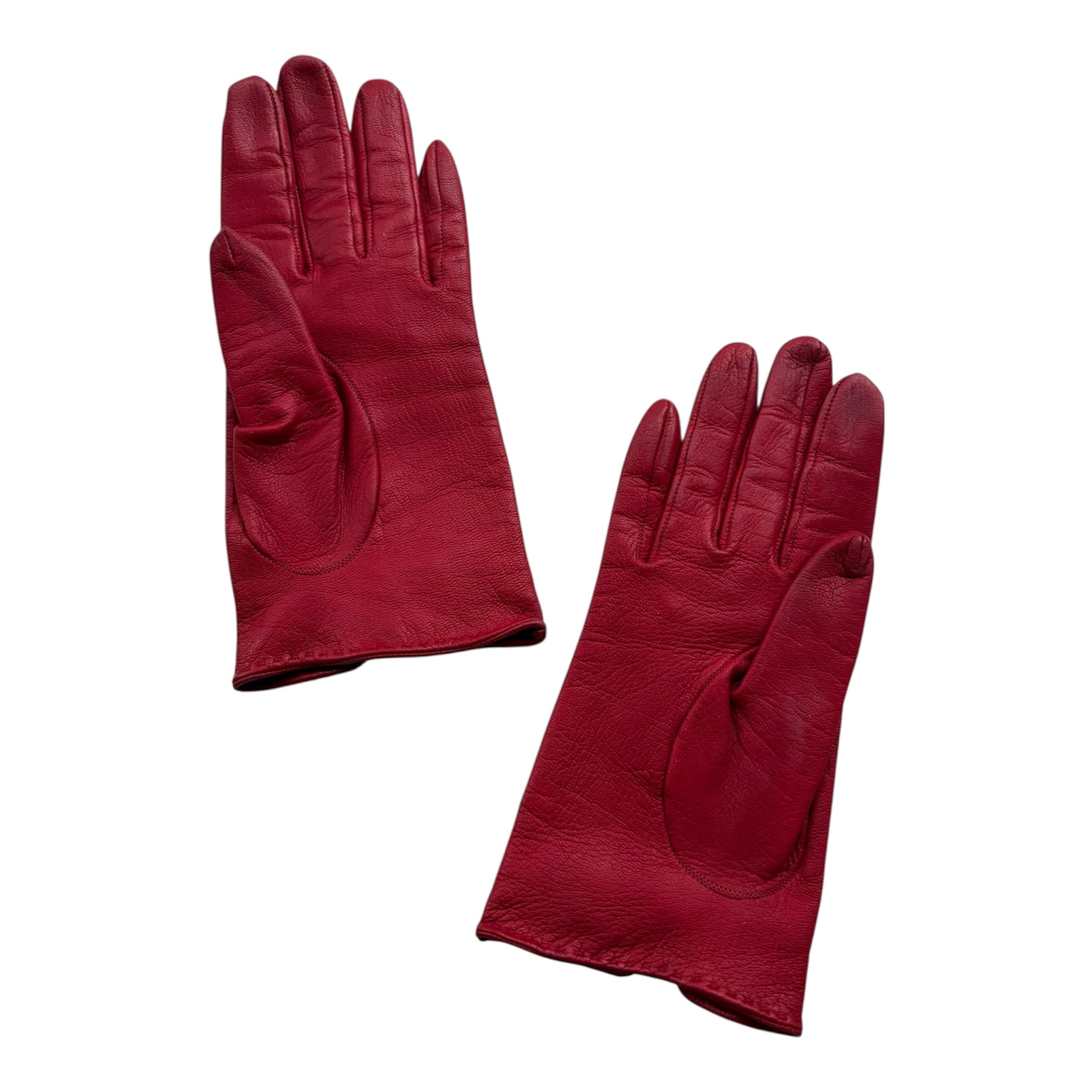 Gucci Horsebit Leather Gloves in Red