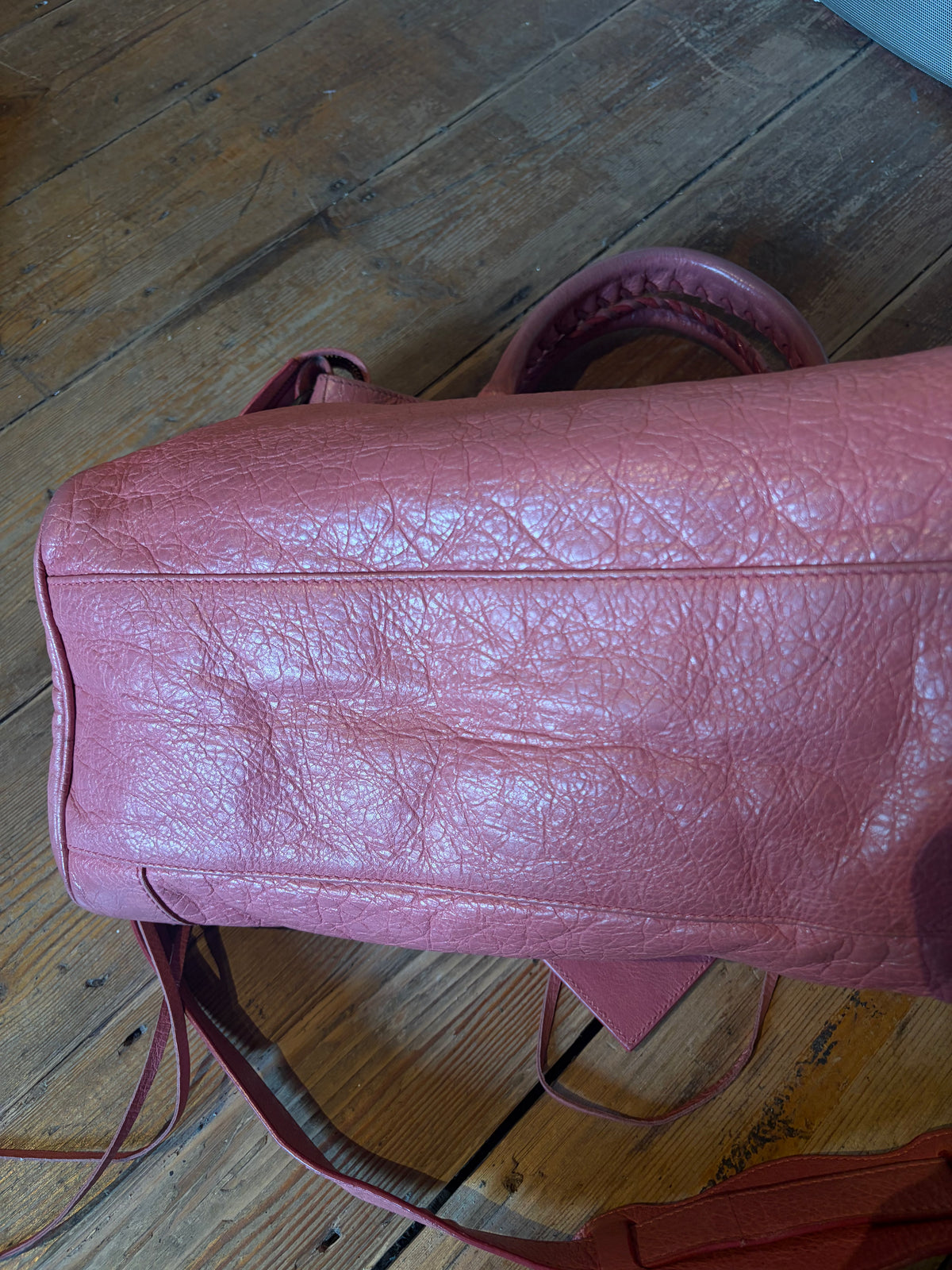 Balenciaga Pink Velo Leather Handbag