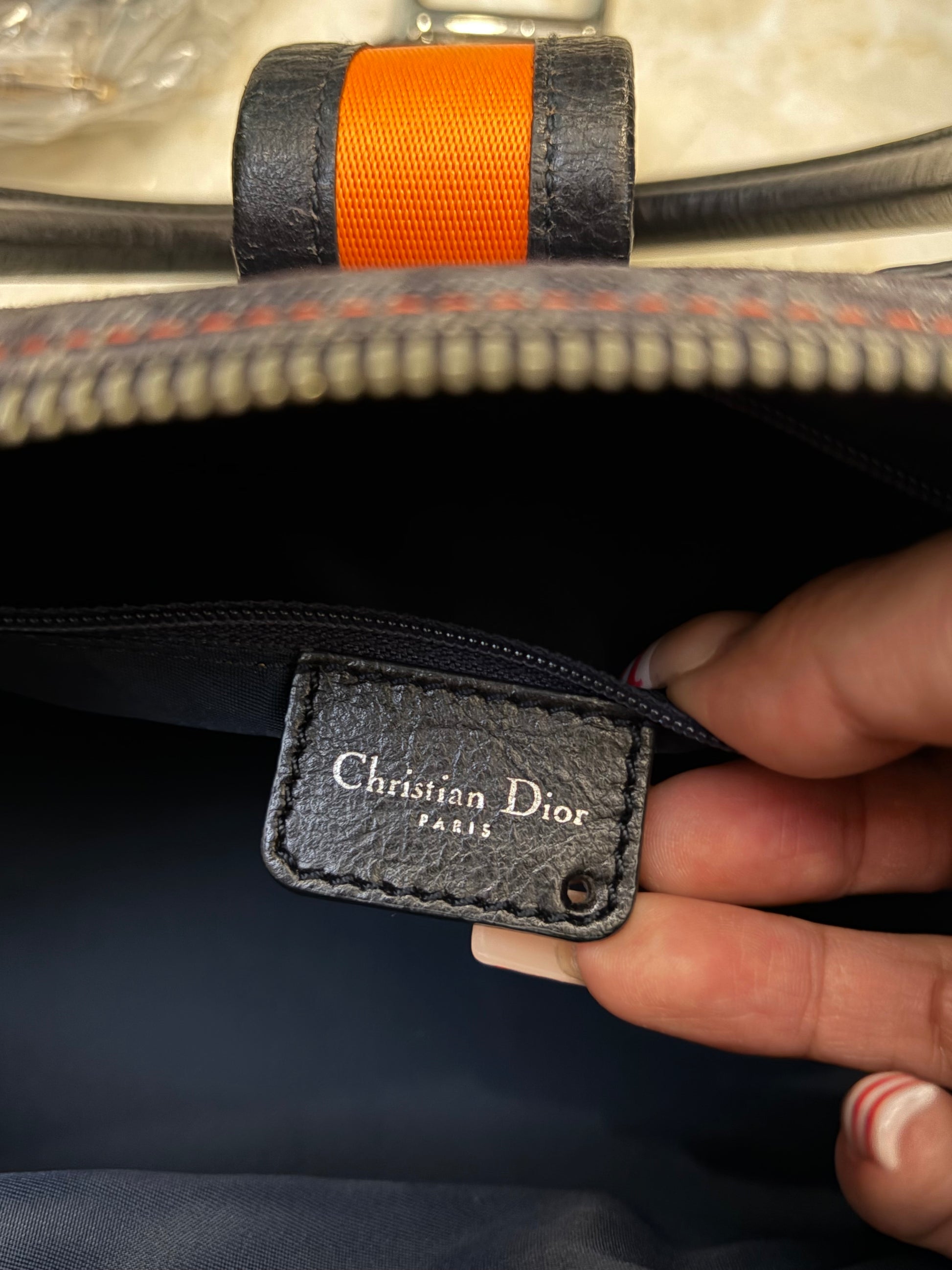 Christian Dior 2005 Flight Canvas Boston Bag