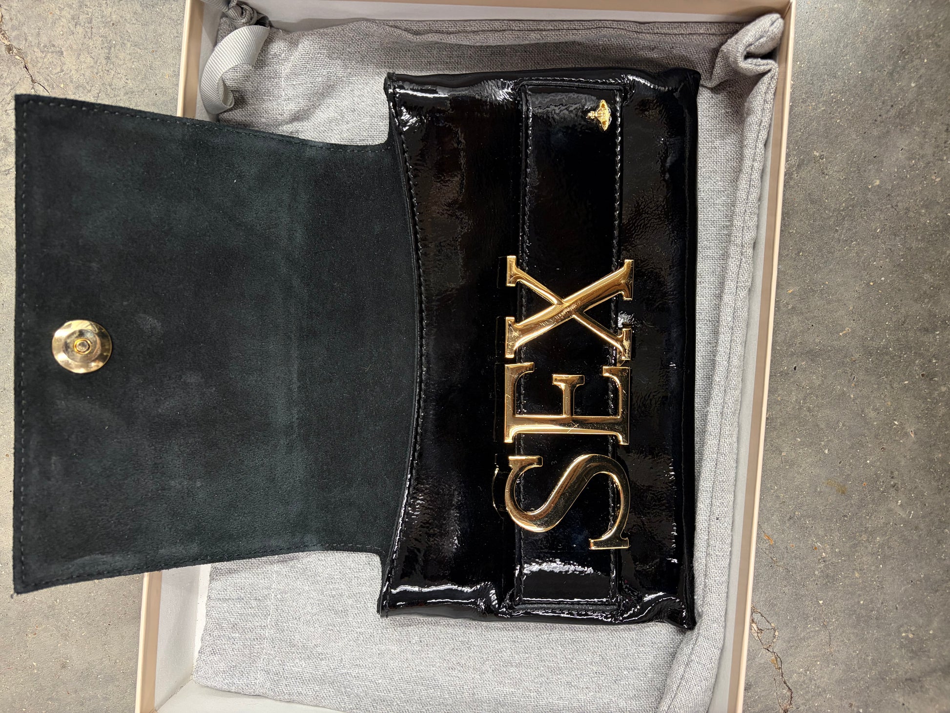 Vivienne Westwood 2016 “SEX” Patent Leather Clutch