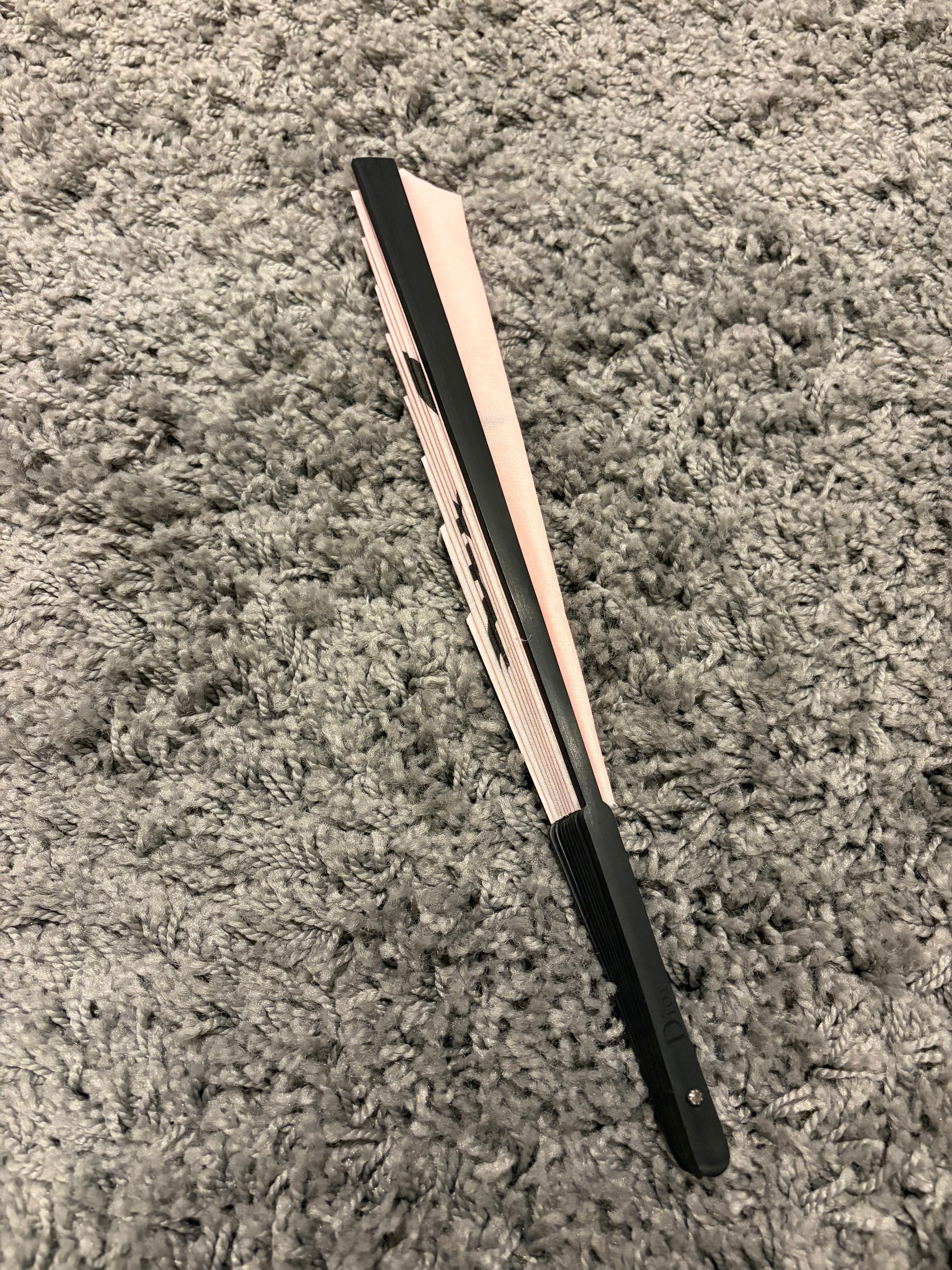 Christian Dior Pink Folding Fan only Japan Sensu Novelty