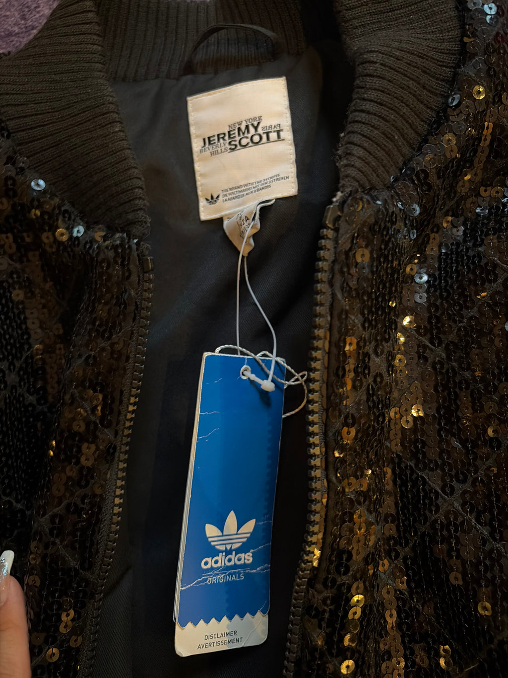 Jeremy Scott x Adidas Sequin Bomber Jacket