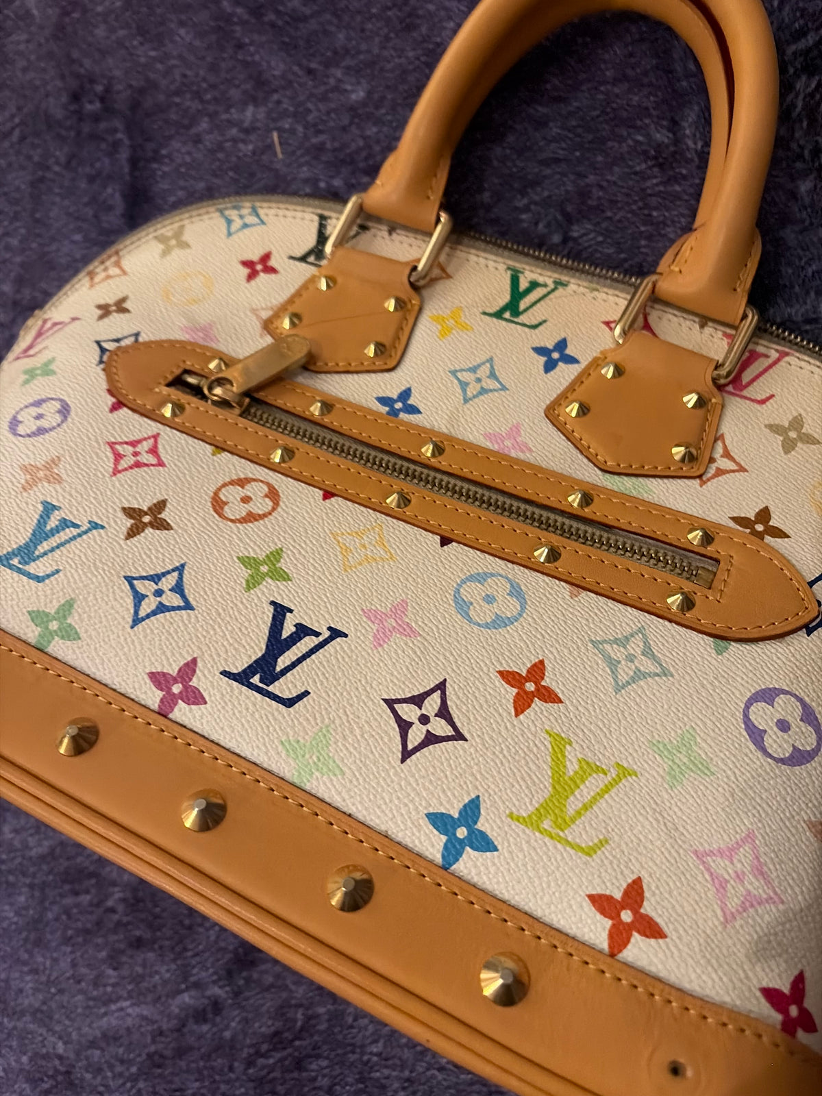 Louis Vuitton Takashi Murakami White Monogram Multicolor Handbag