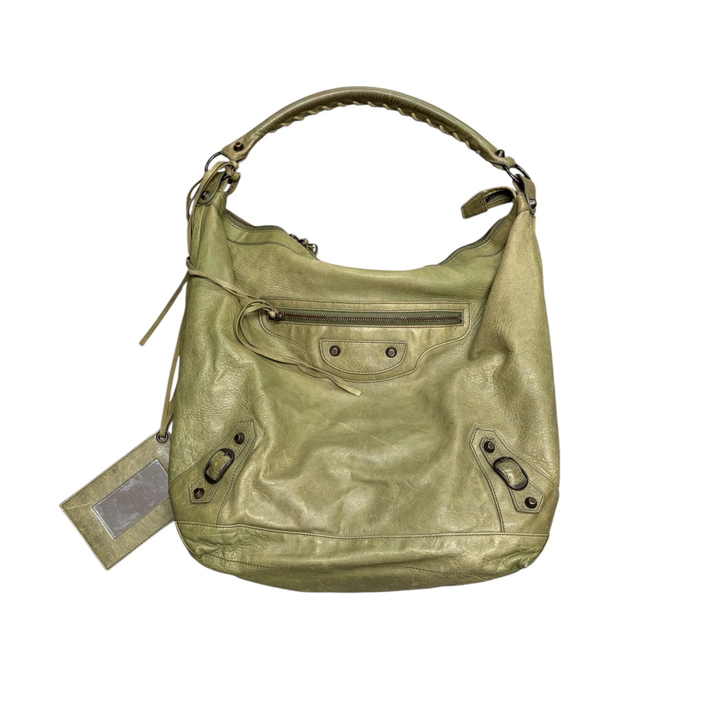 Balenciaga City Hobo Bag In Green
