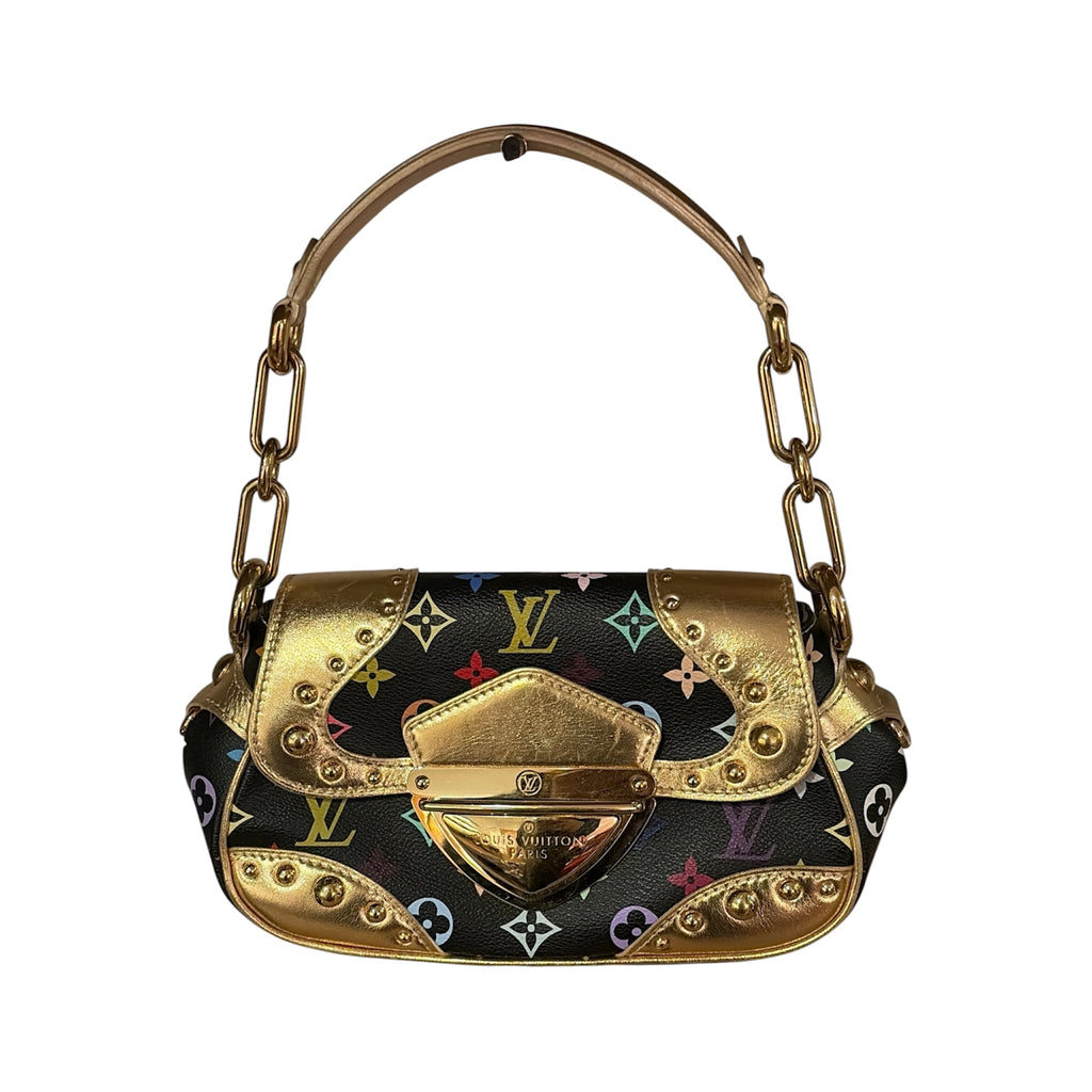 LOUIS VUITTON Marilyn Monogram multicolor Shoulder Bag in Gold leathe