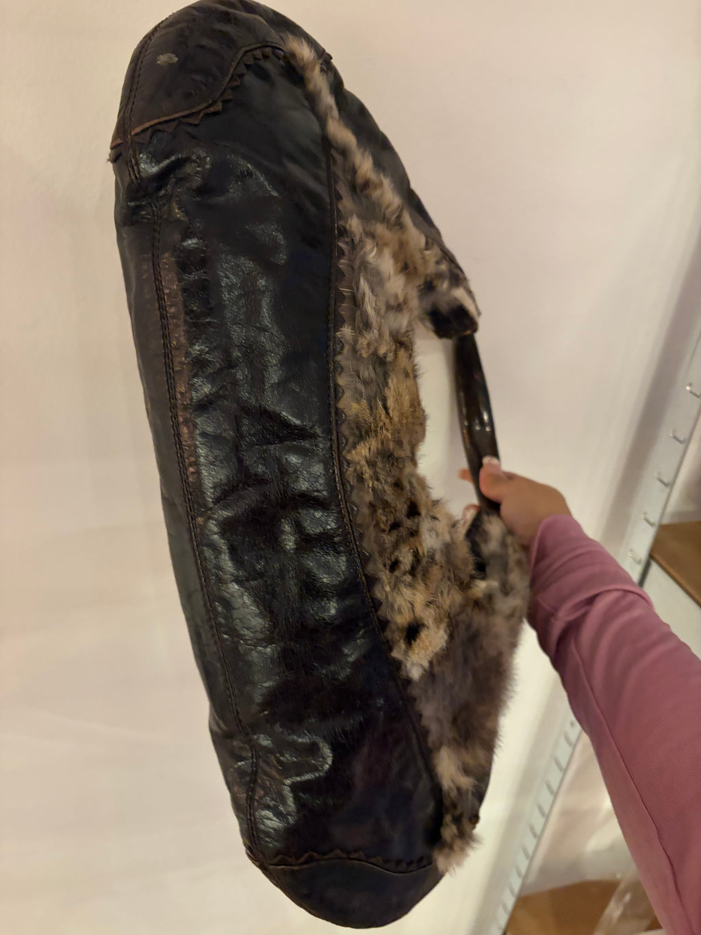 Francesco biasia fur bag