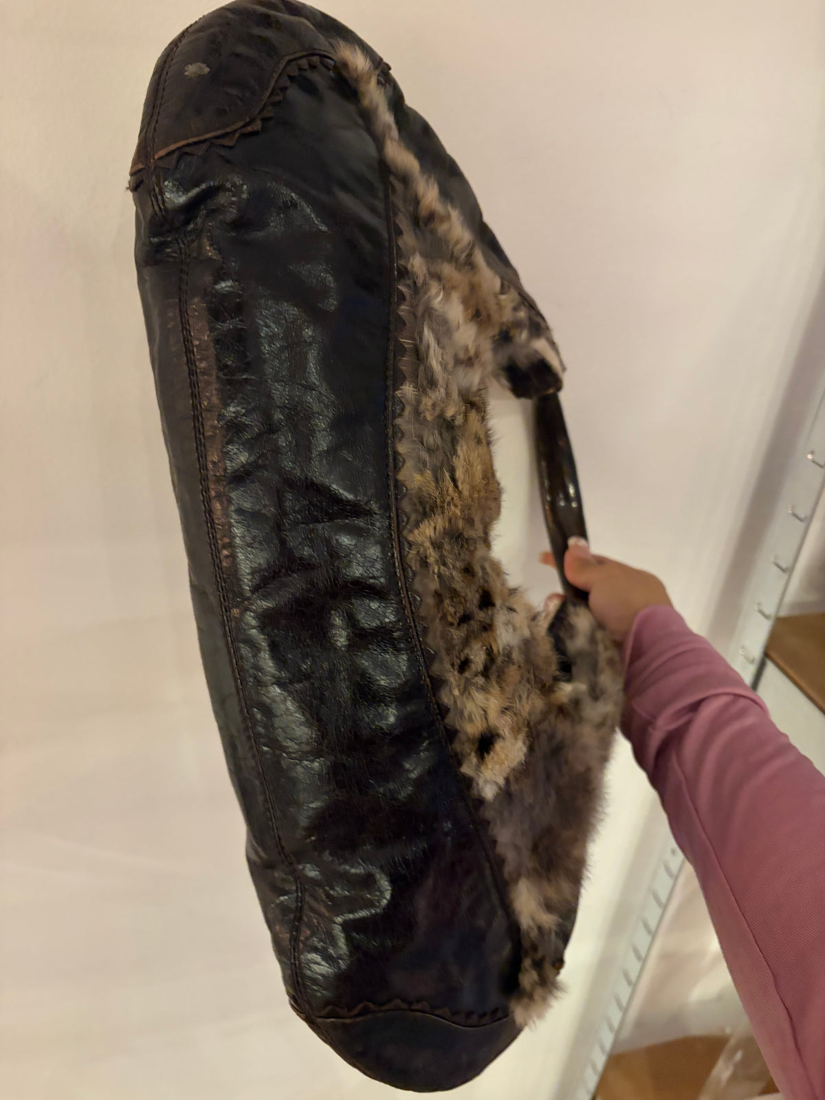 Francesco biasia fur bag