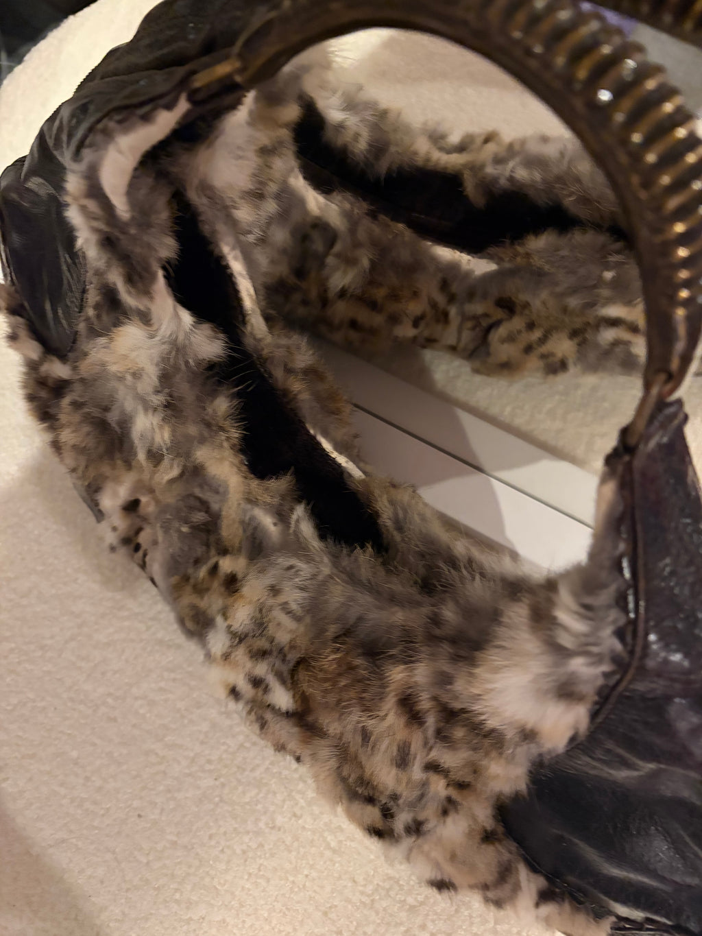 Francesco biasia fur bag