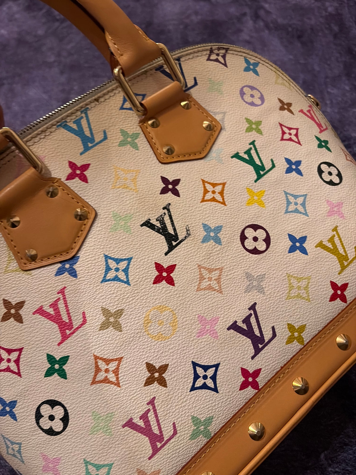 Louis Vuitton Takashi Murakami White Monogram Multicolor Handbag
