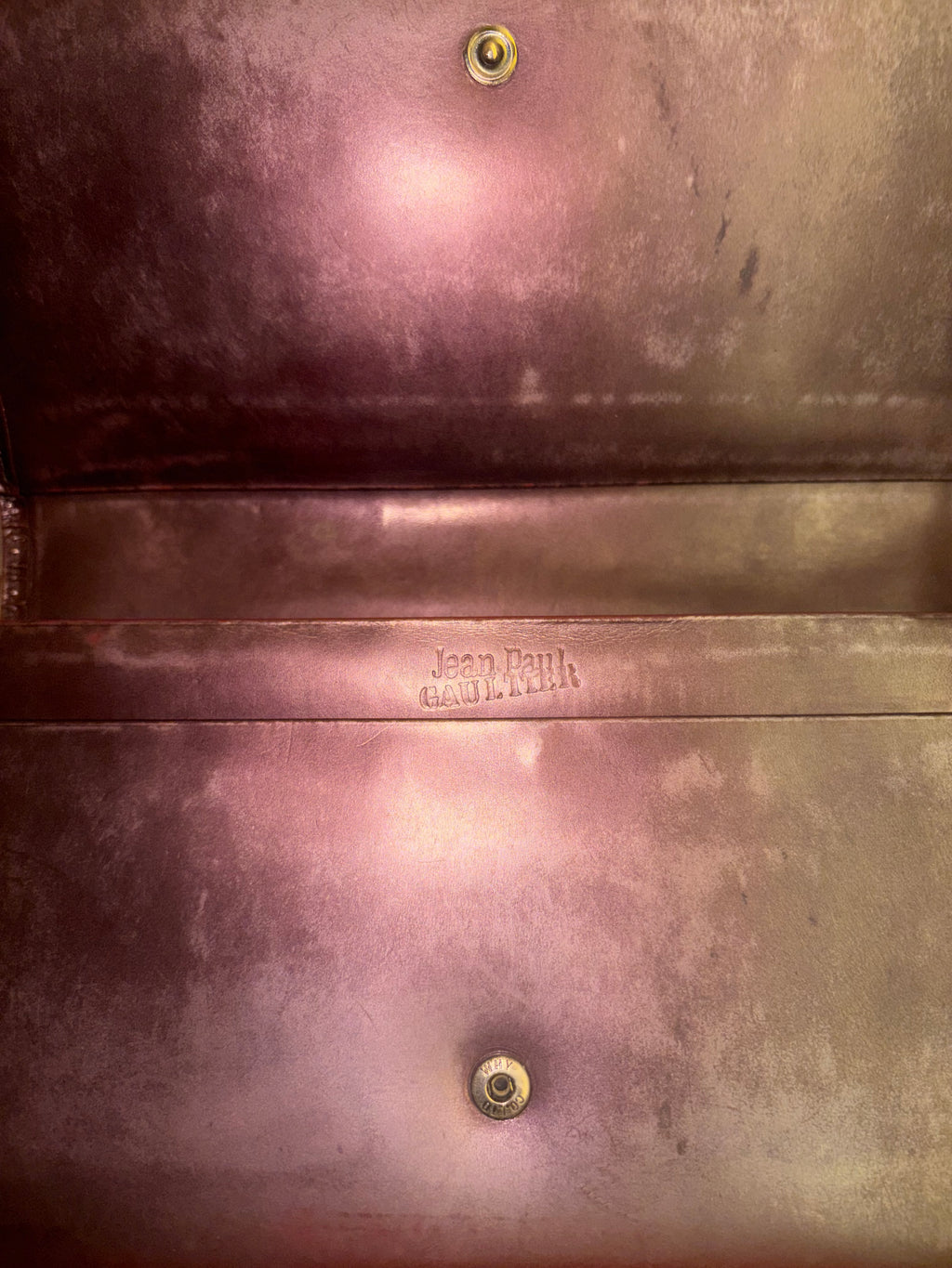 Jean Paul Gaultier Embossed Rose Long Wallet