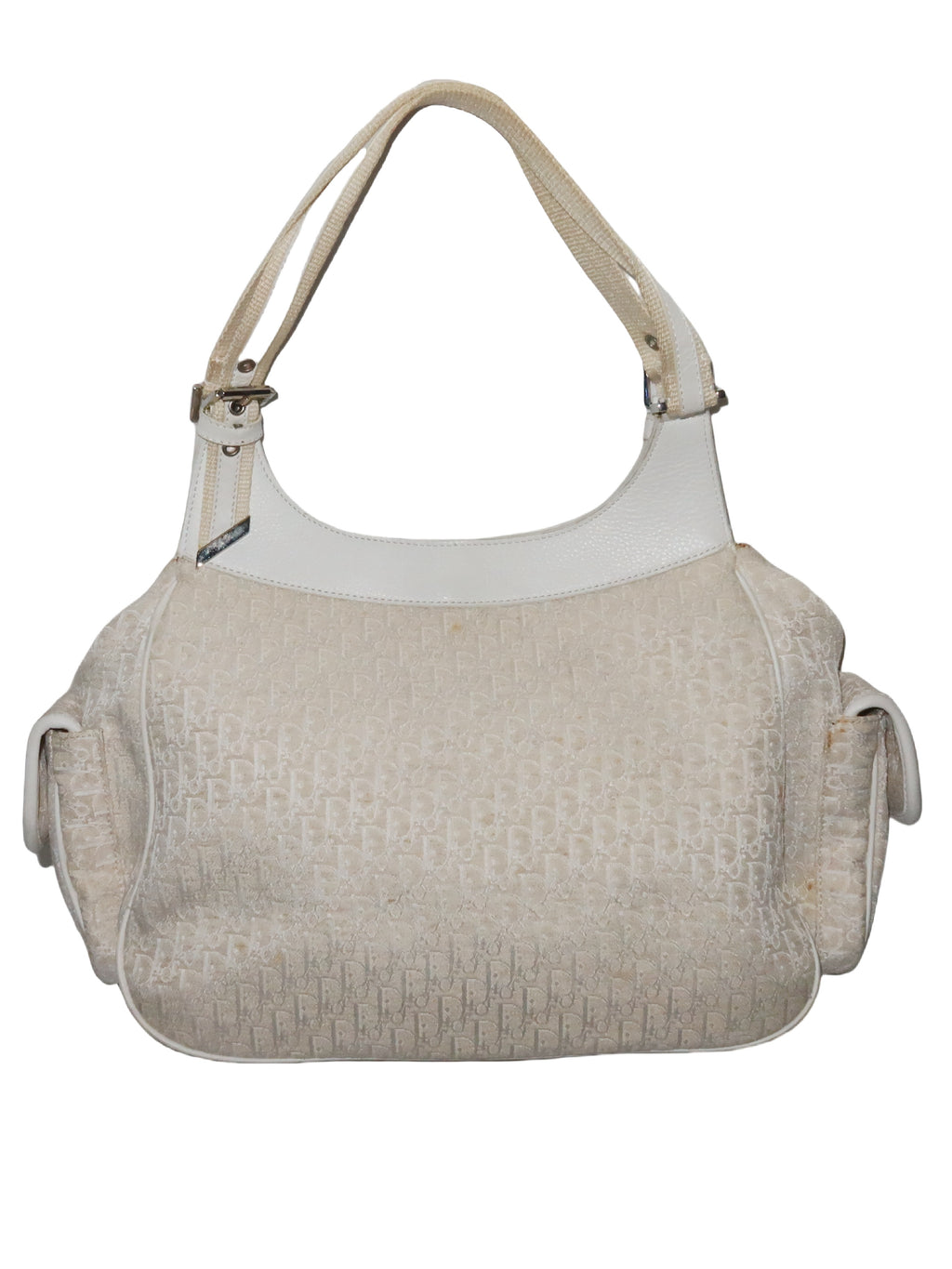 Christian Dior Street Chic Columbus Shoulder Bag (in Vanilla Oblique and Leather)