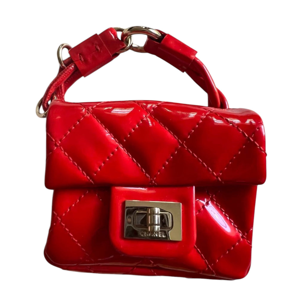Chanel Mini Patent Leather Ankle Bag / Bracelet Bag