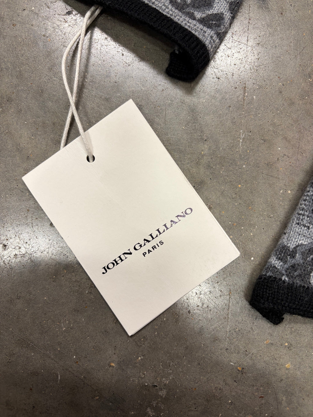 John Galliano Newspaper Print Scarf – With Original Tag