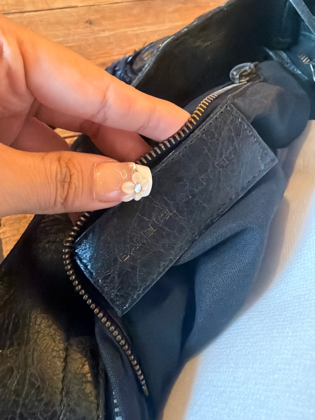 Balenciaga Velo Black Leather HandBag