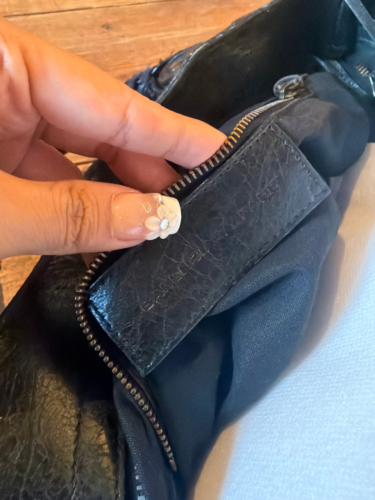 Balenciaga Velo Black Leather HandBag
