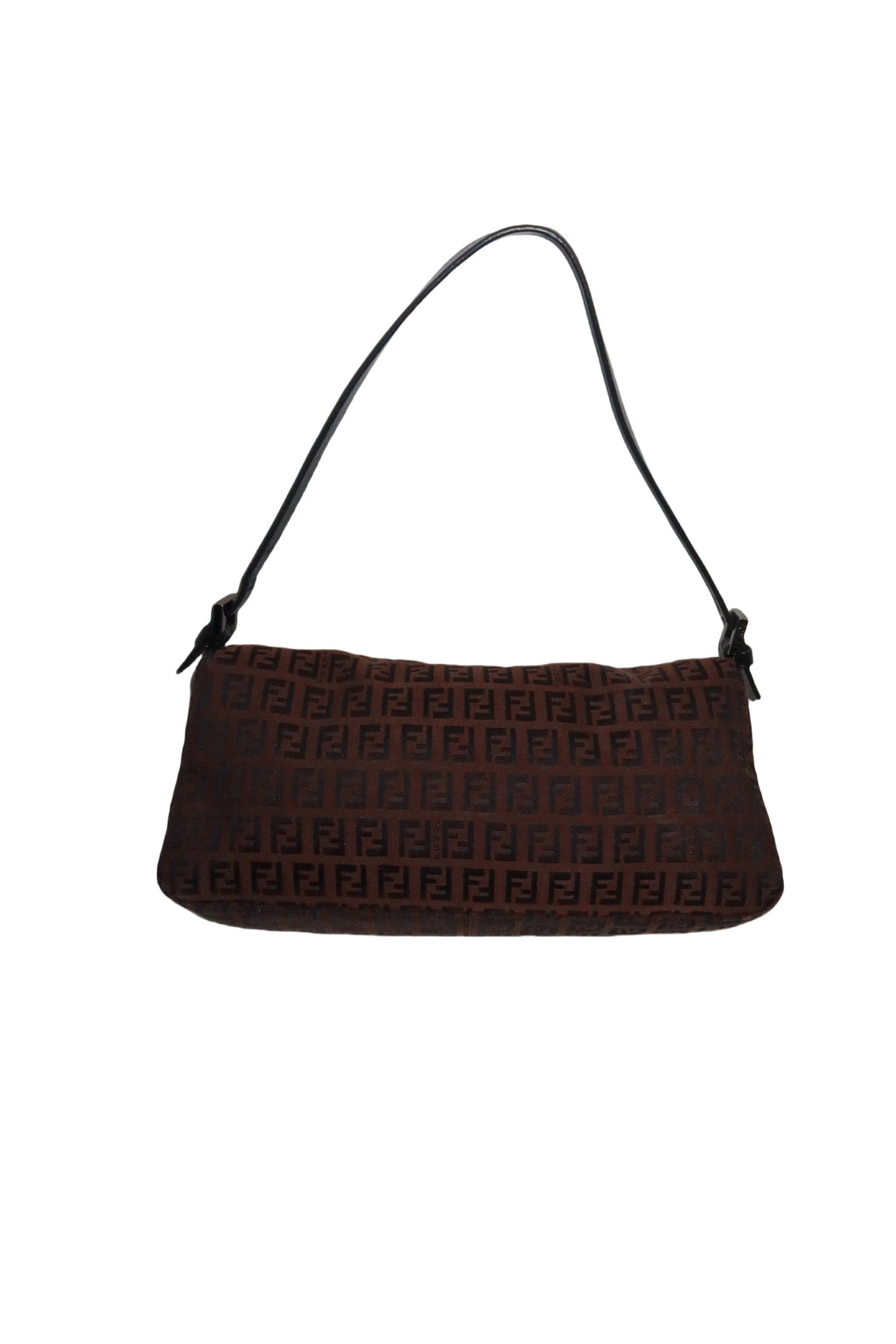 Fendi Zucca Cloth Baguette Shoulder Bag