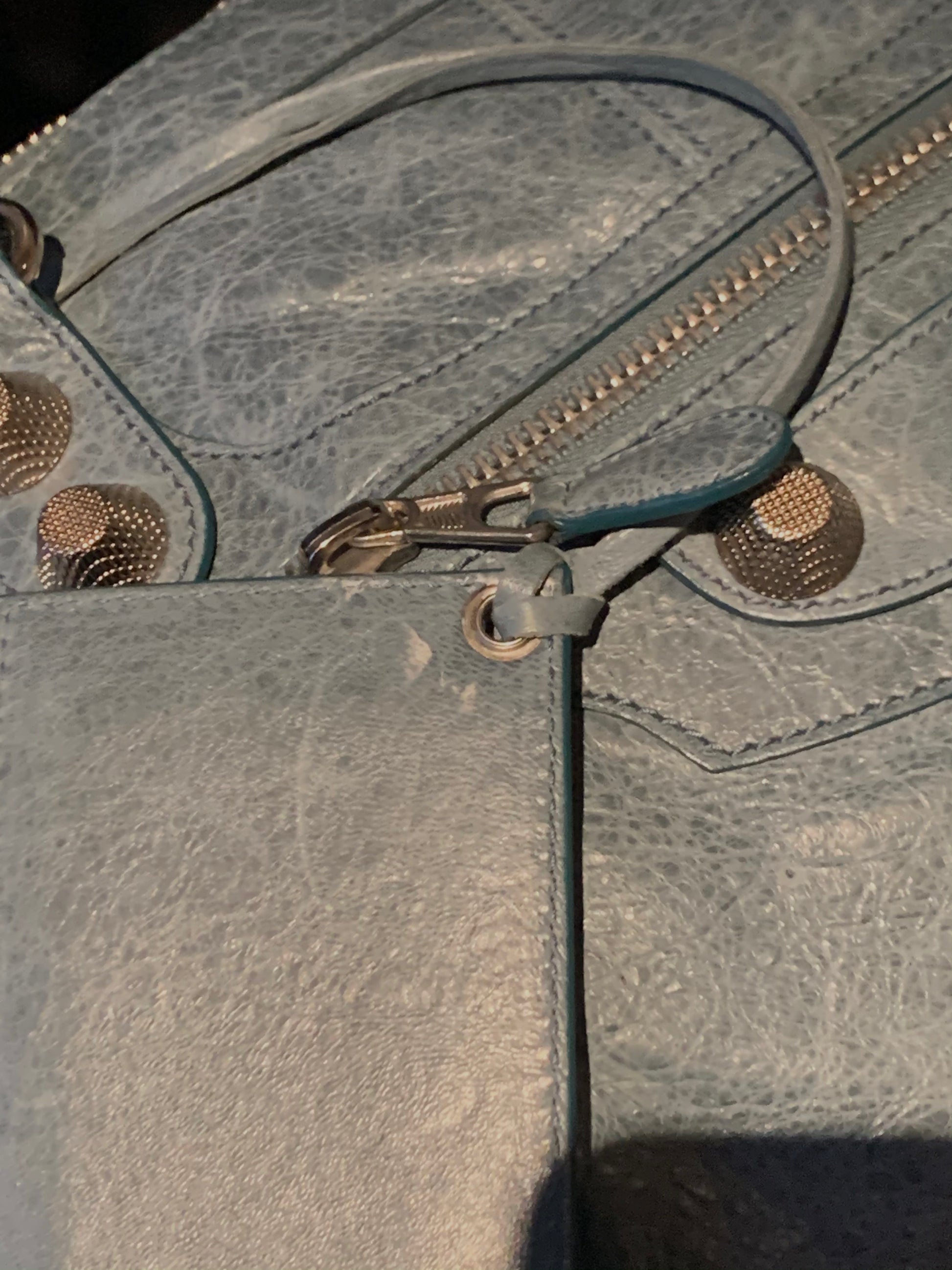 Balenciaga City Bag size Giant in Blue Grey