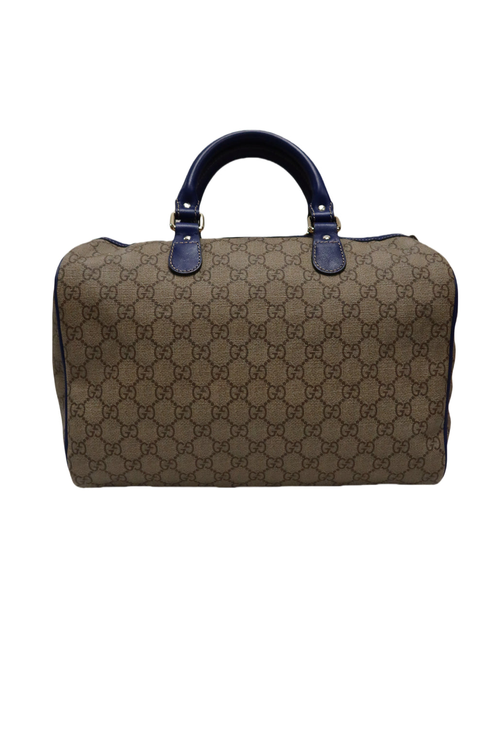 Gucci Boston Hand Bag (Beige/Blue GG Coated Canvas American Flag)