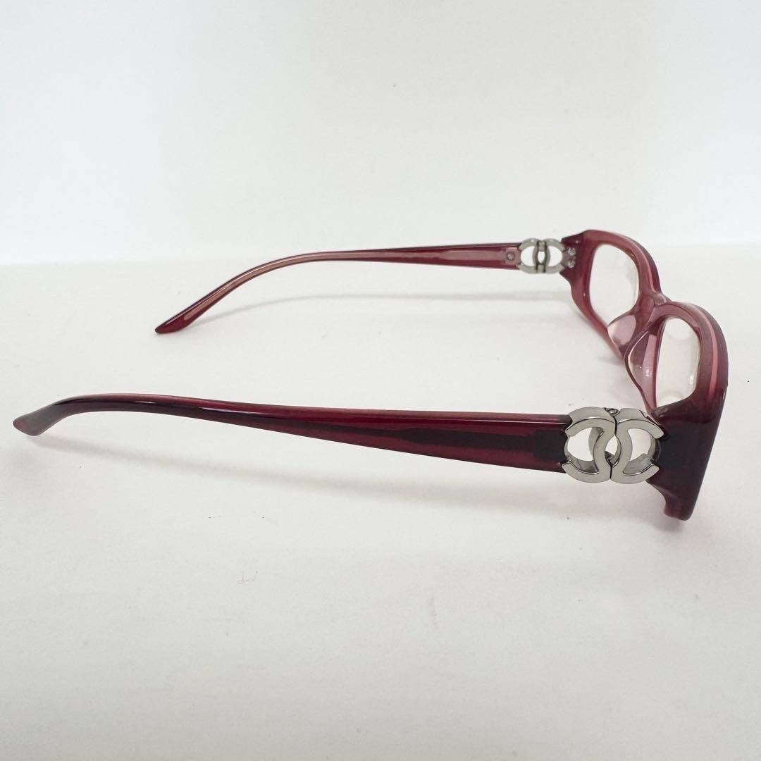 Super rare red Chanel Reading Glasses with silver cc logo