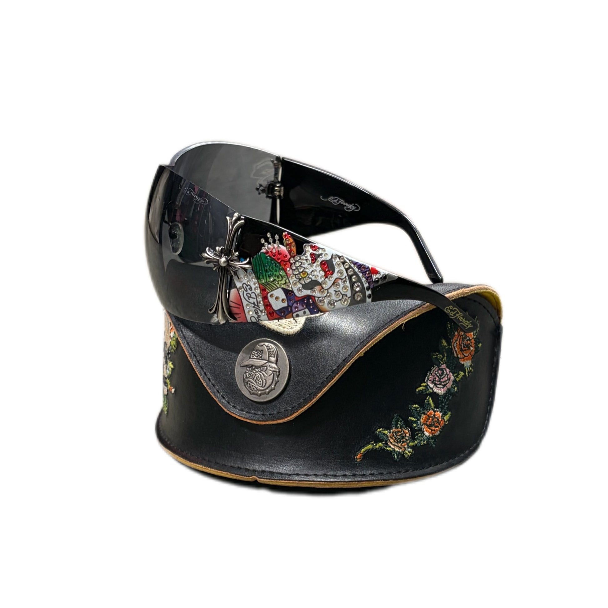 Ed Hardy Shield Sunglasses – Cross Detail