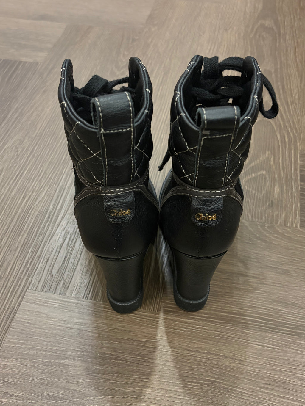Chloé Black Leather Trainers