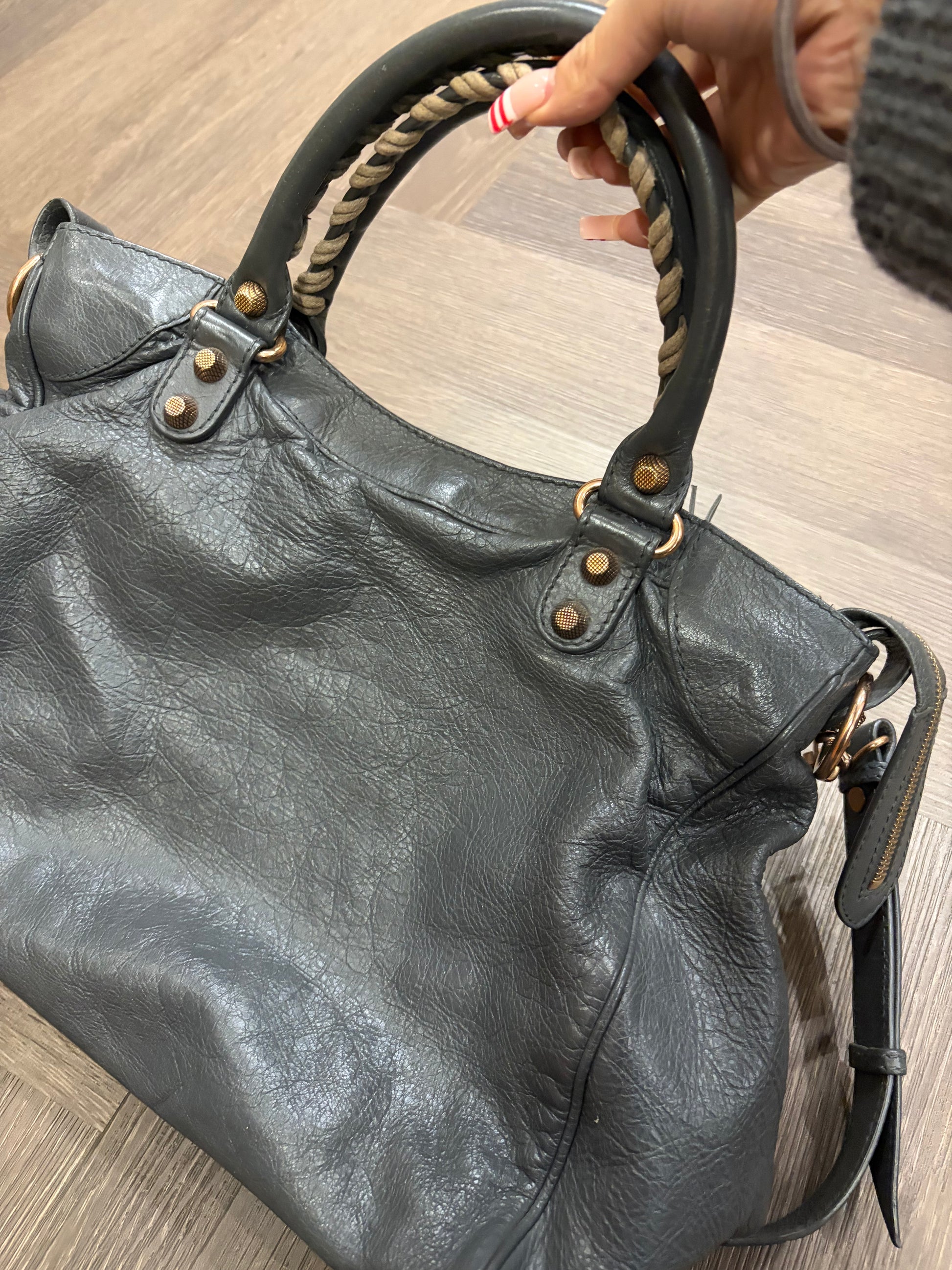 Balenciaga velo city bag in grey