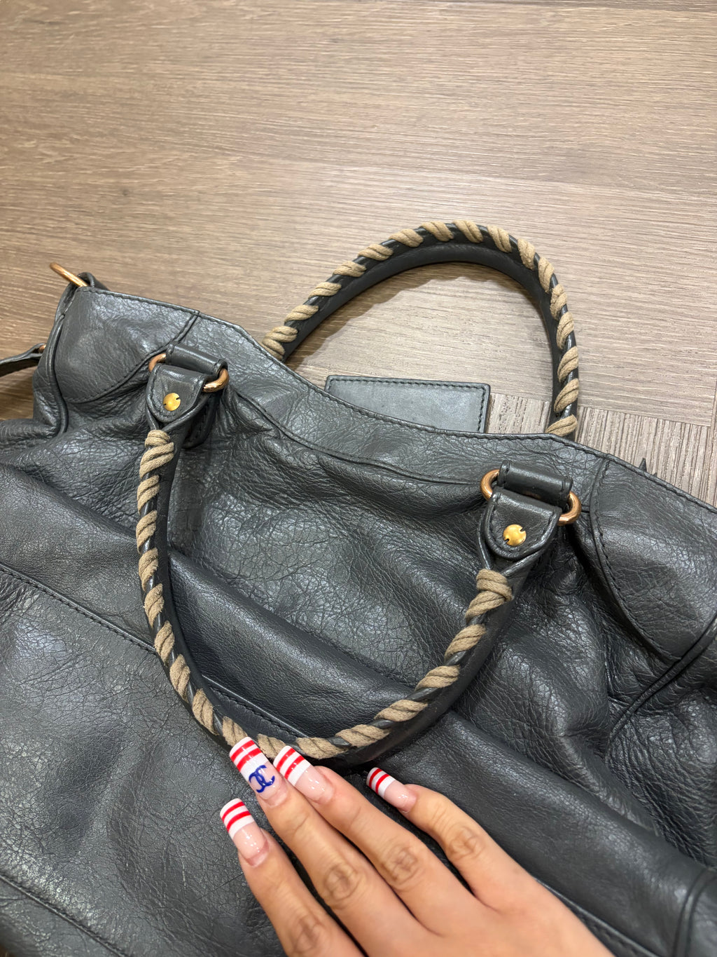 Balenciaga velo city bag in grey