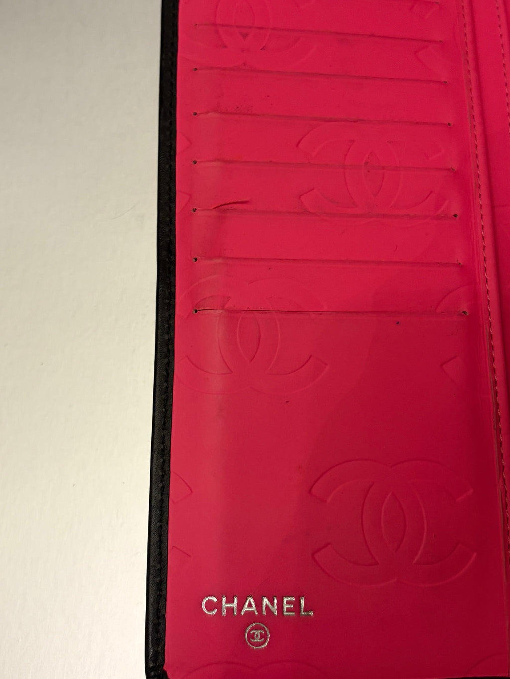 Chanel Cambon Black Leather CC Clutch