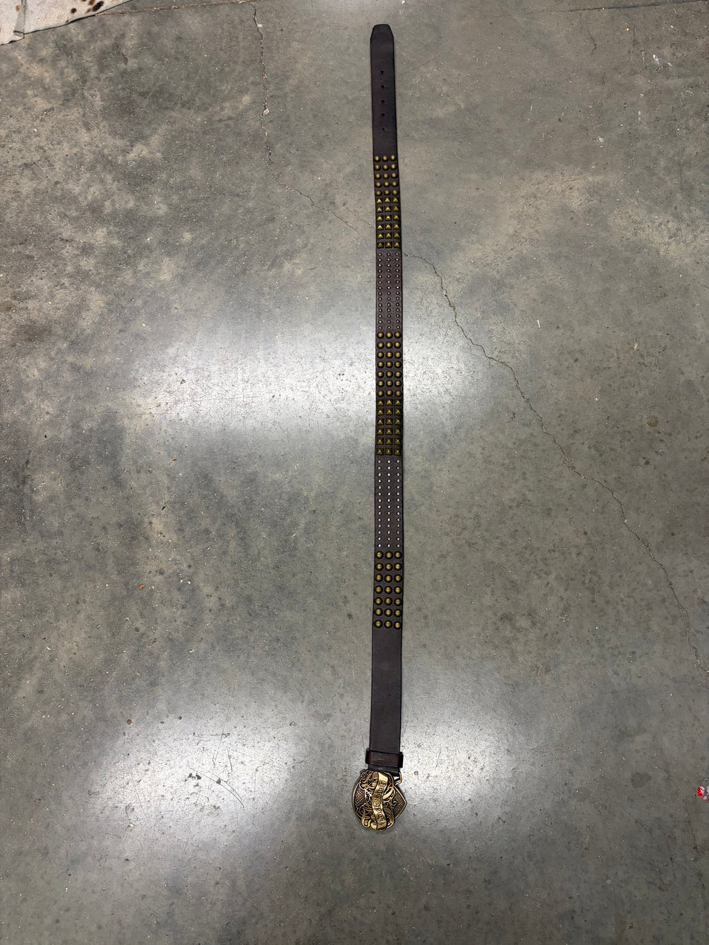 Just Cavalli Brown Metal Studded Leather Belts