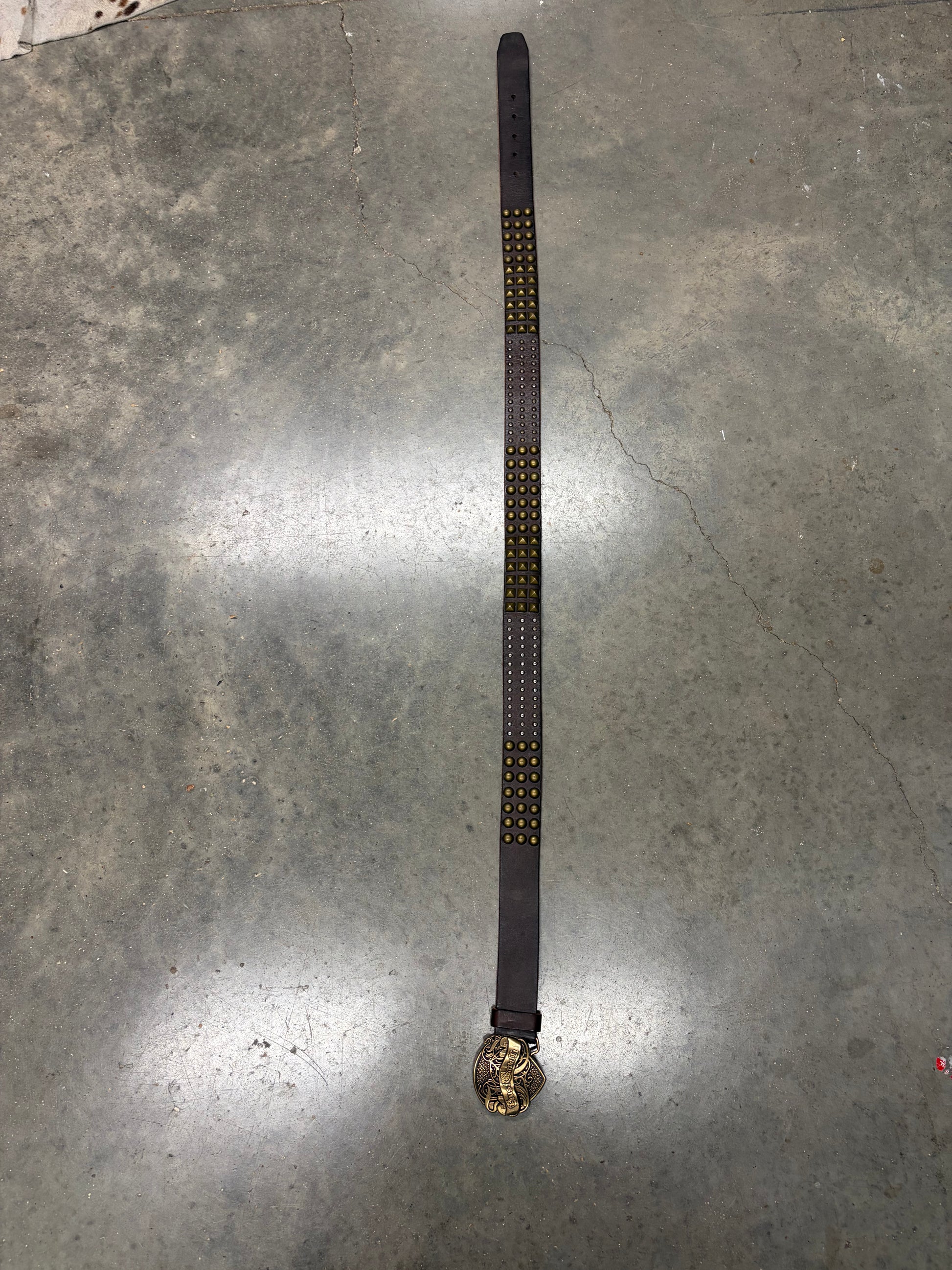 Just Cavalli Brown Metal Studded Leather Belts
