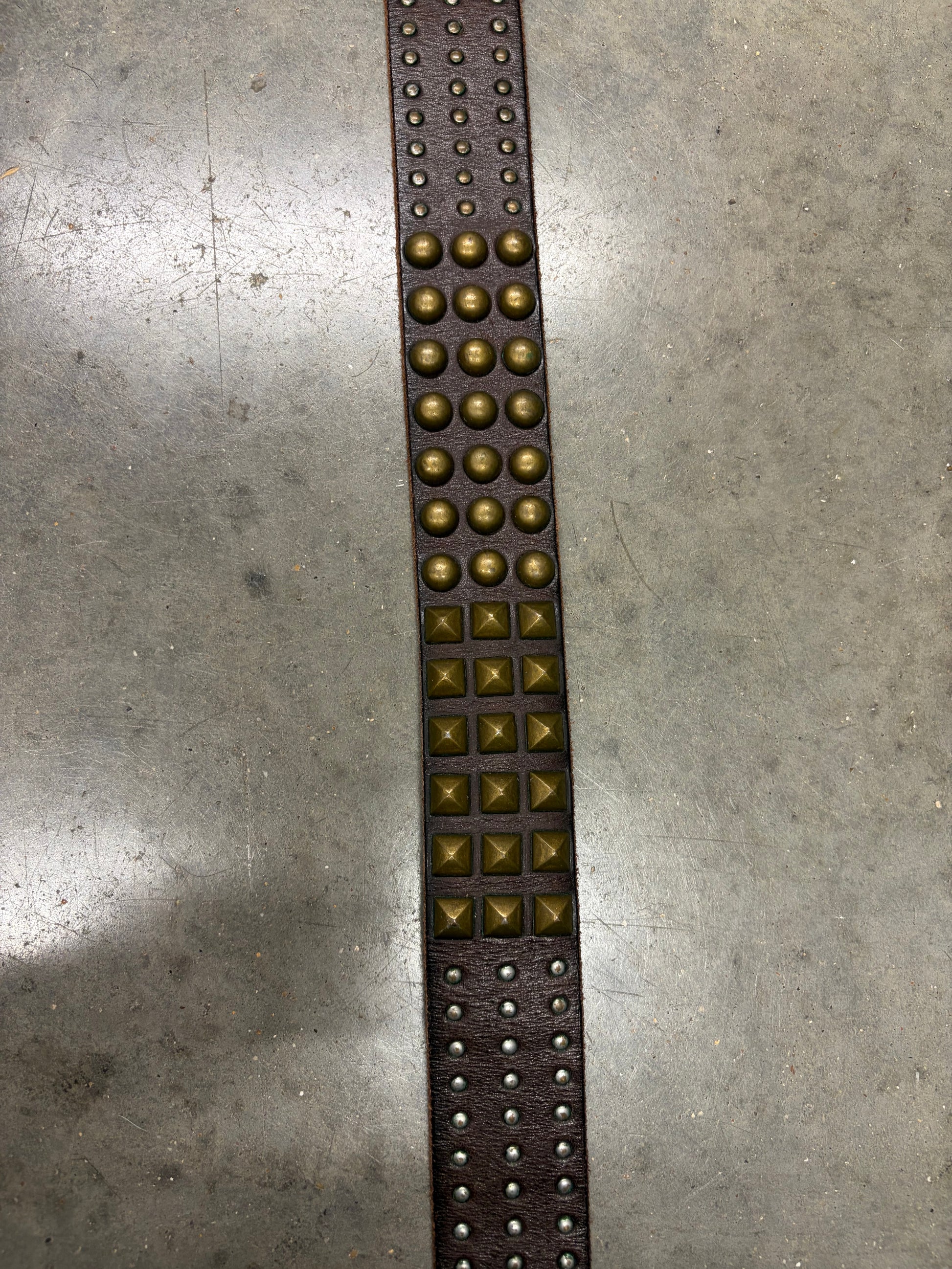 Just Cavalli Brown Metal Studded Leather Belts