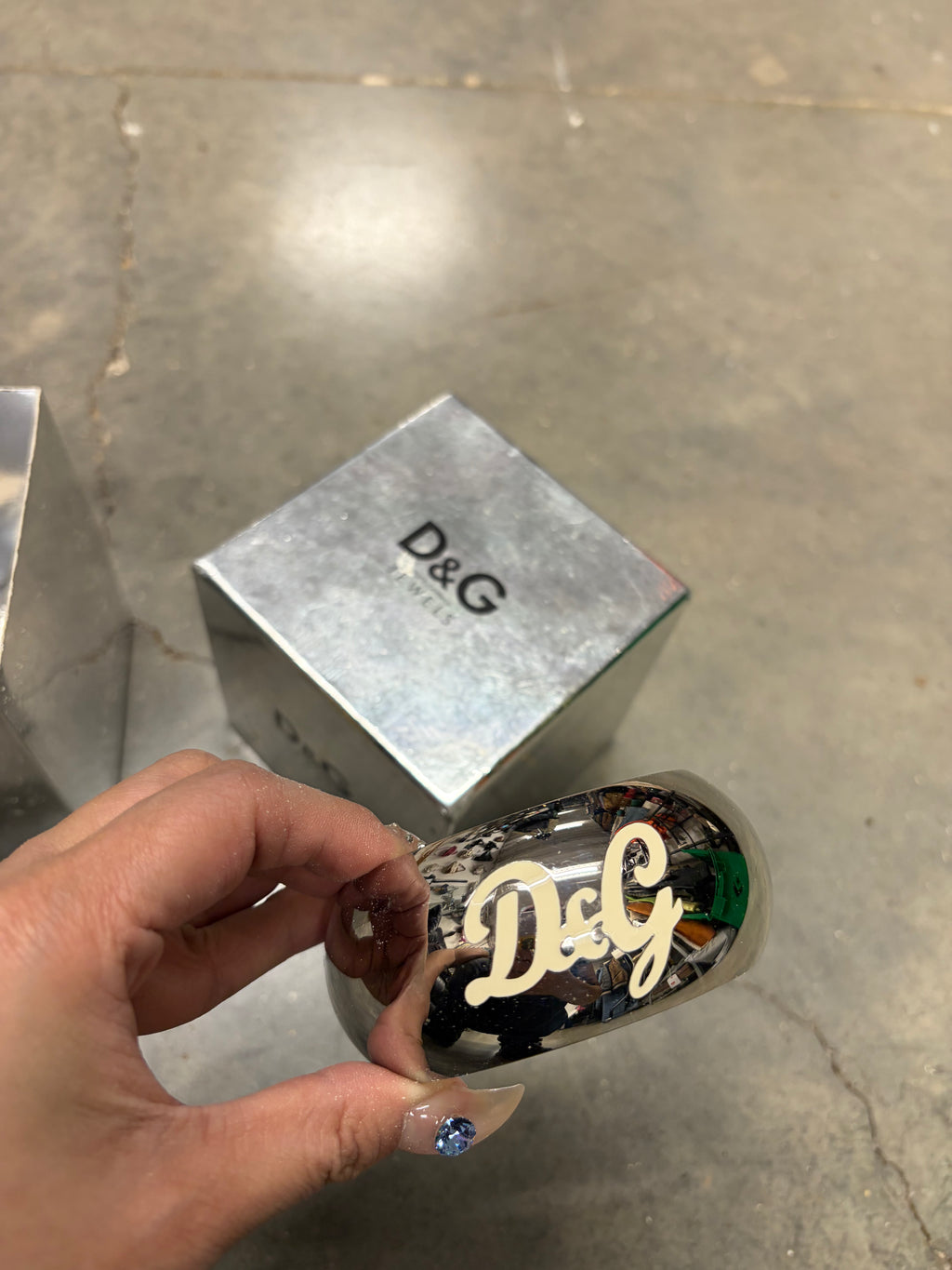 Dolce & Gabbana Silver Ceramic Heavy Bracelet