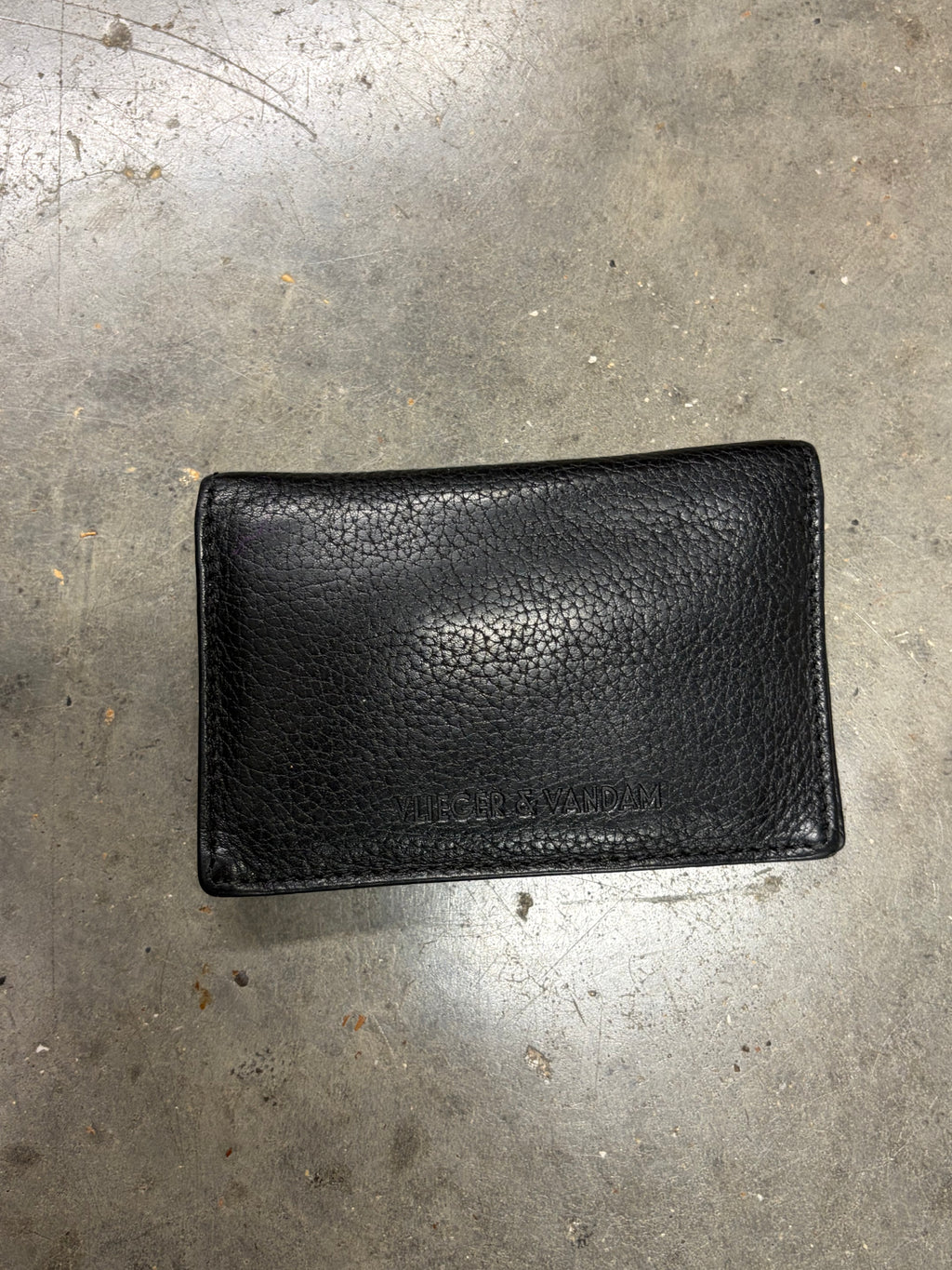 Vlieger & Vandam Leather Black Cardholder