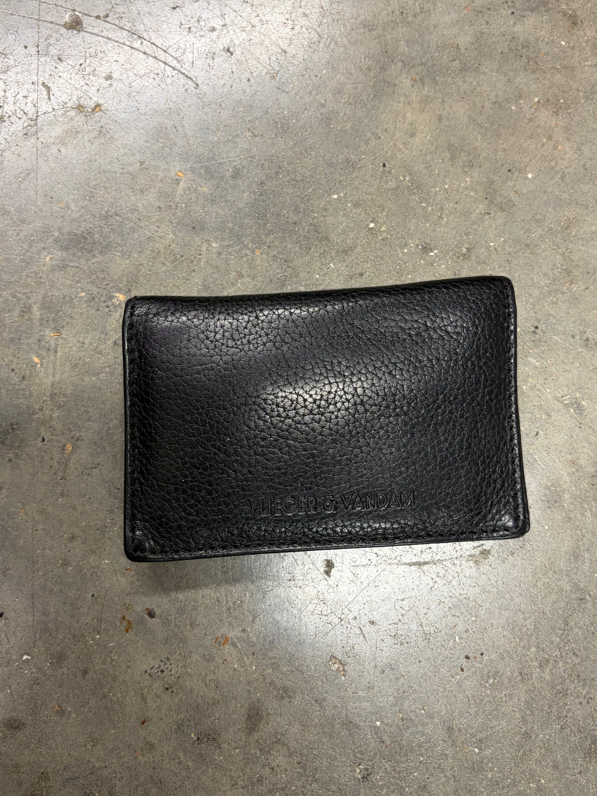 Vlieger & Vandam Leather Black Cardholder