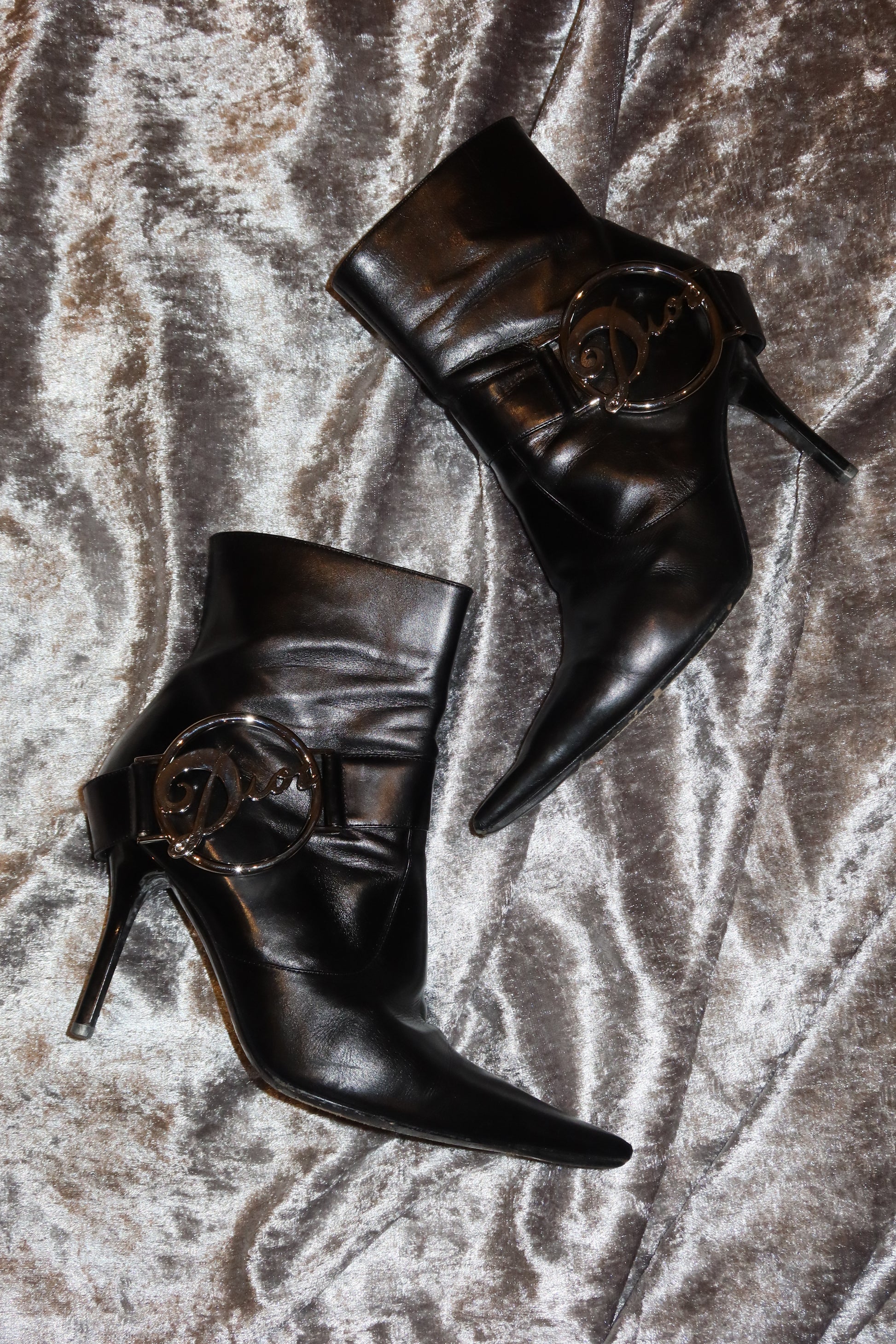Christian Dior By John Galliano 2000s CD Logo Leather Boots