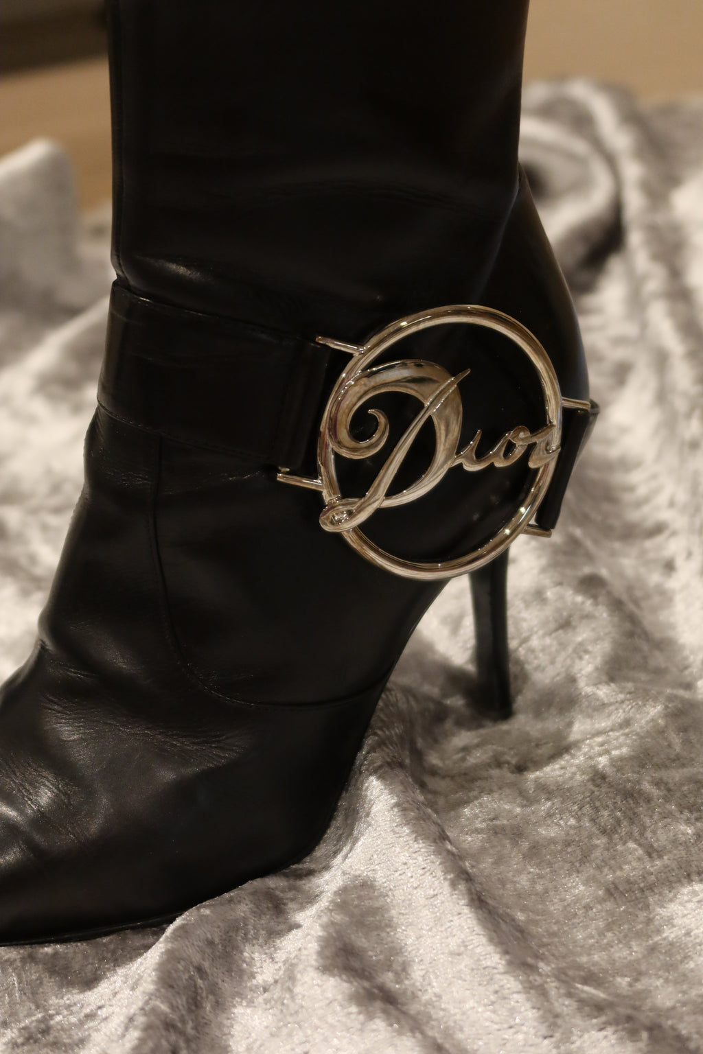 Christian Dior By John Galliano 2000s CD Logo Leather Boots