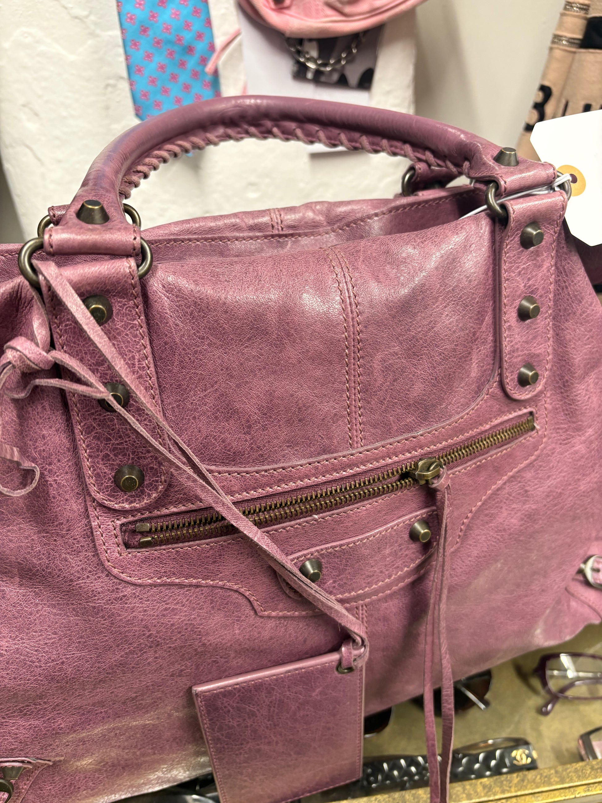 Balenciaga City Bag Extra Large Size in Purple