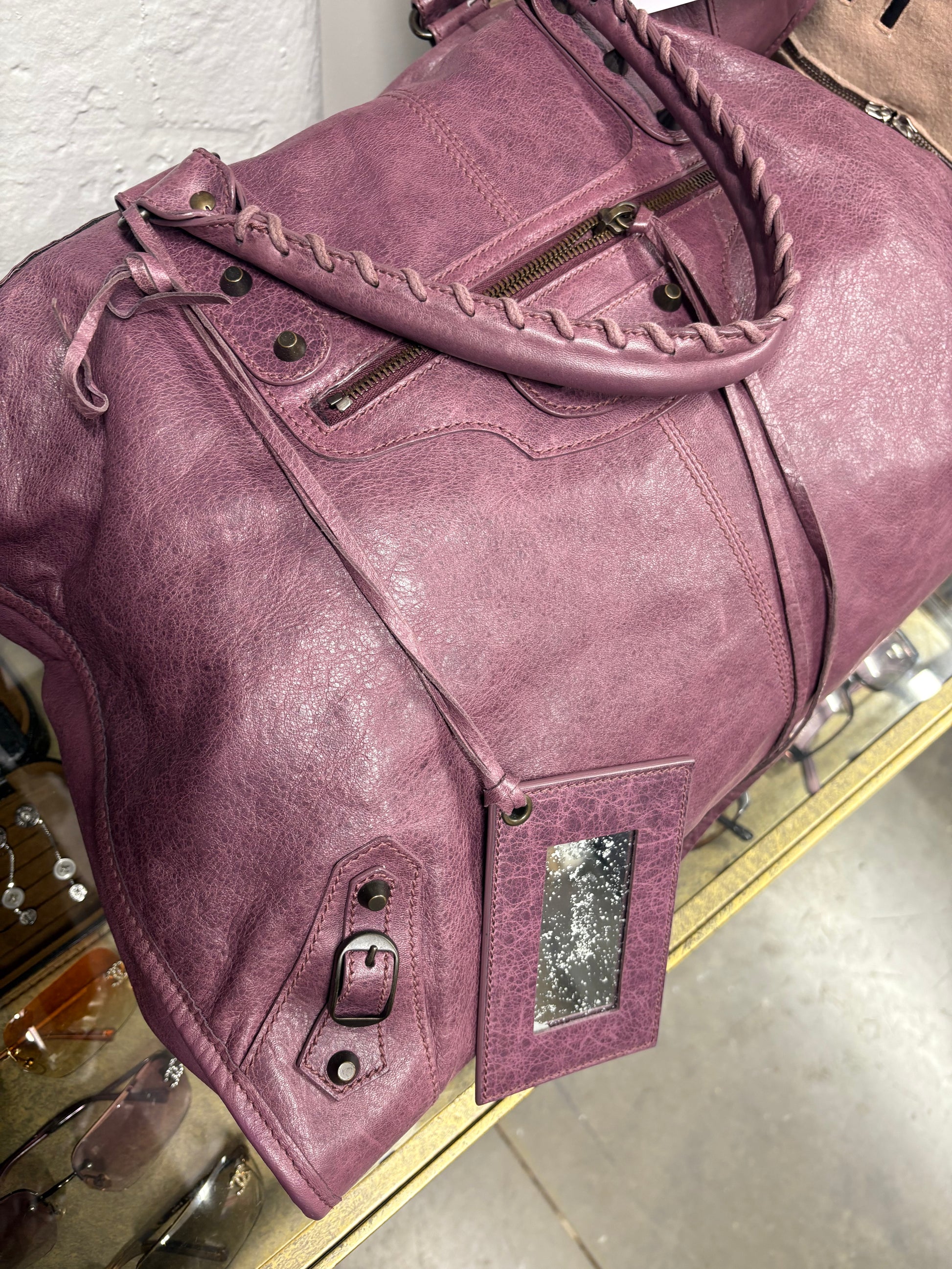 Balenciaga City Bag Extra Large Size in Purple