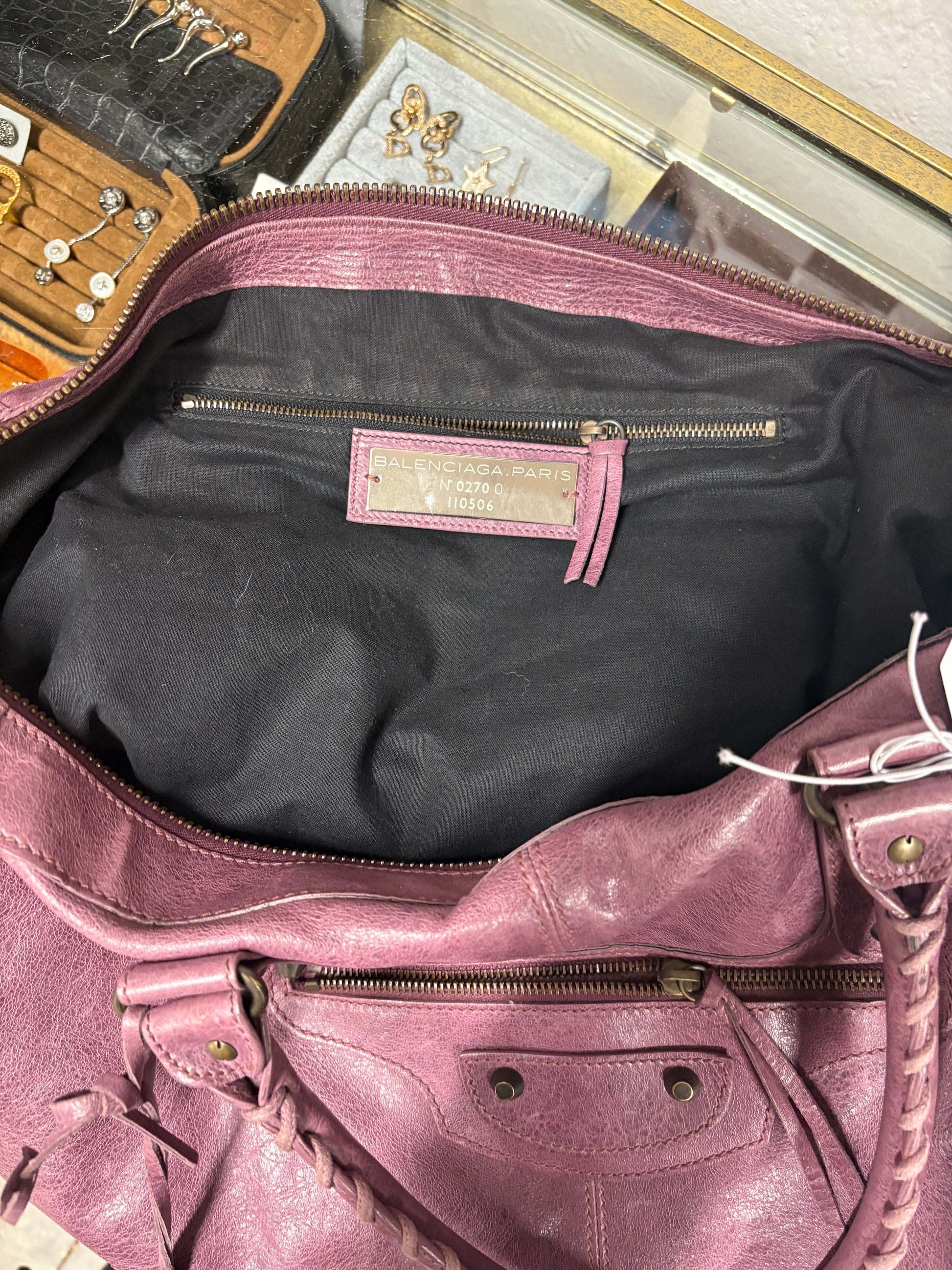 Balenciaga City Bag Extra Large Size in Purple