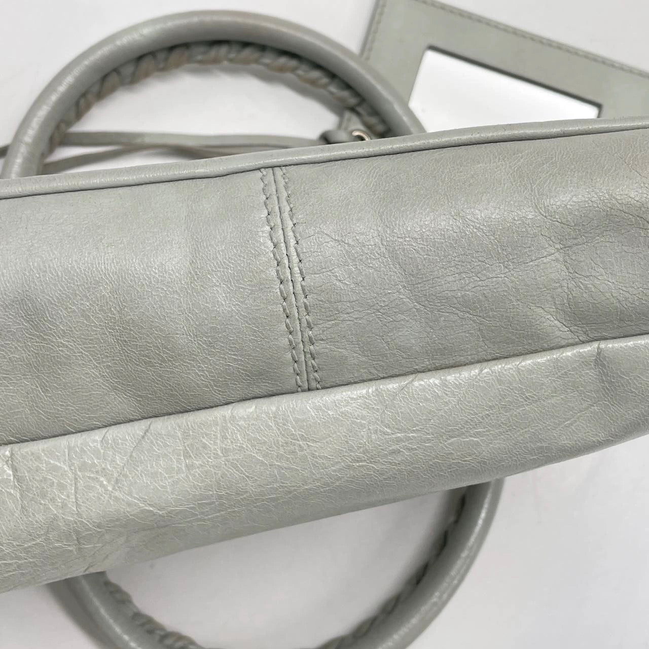 Balenciaga The First Hand Bag Leather 2way Grey