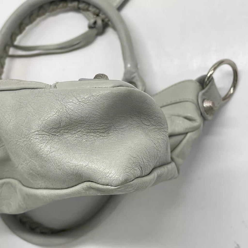 Balenciaga The First Hand Bag Leather 2way Grey